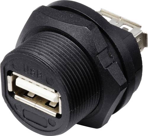 TRU COMPONENTS USB 2.0-Buchse auf Buchse IP67 (Gewinde) TC-E13T-FU2-PRF TC-13543548 Inhalt: 1 St.