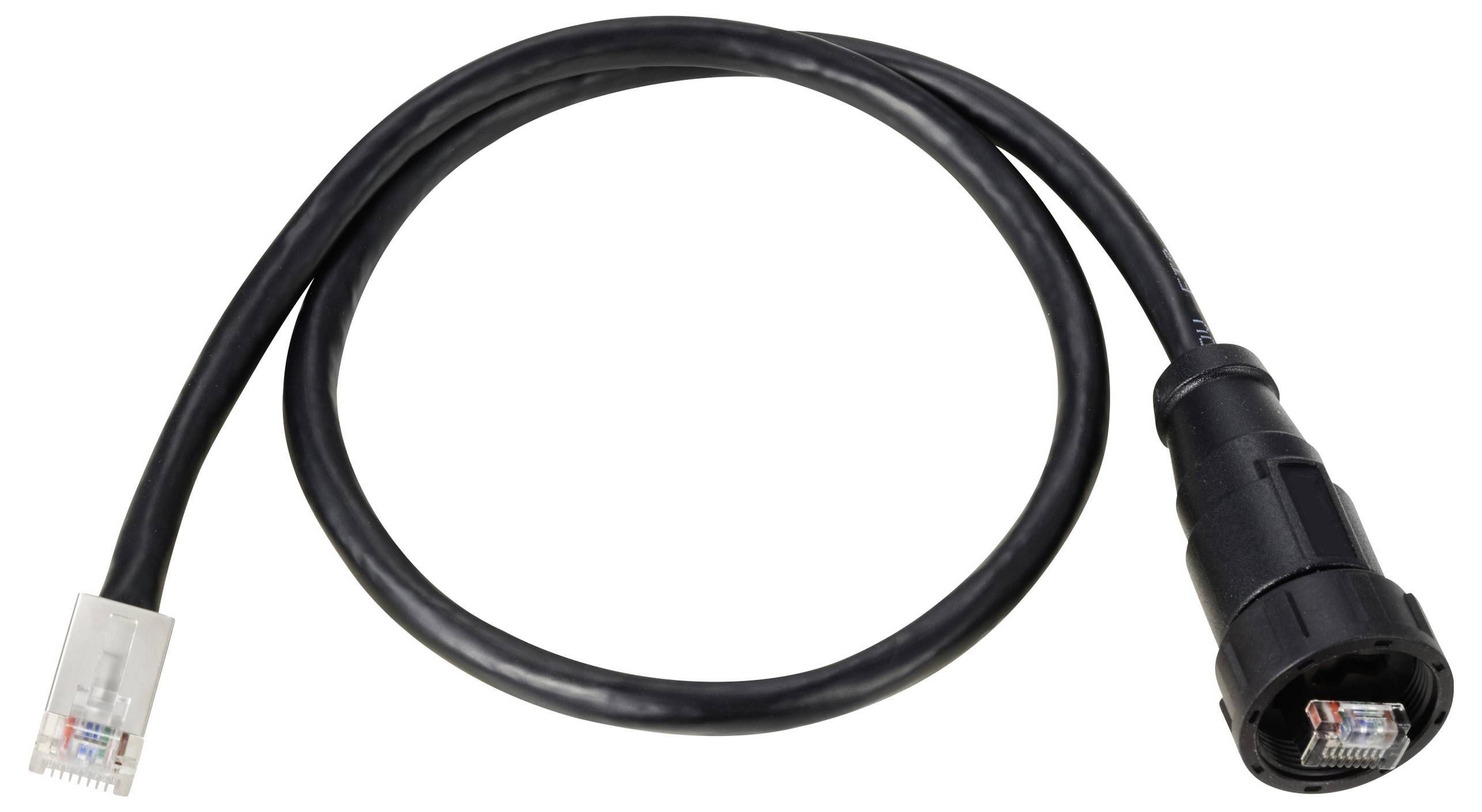 TRU COMPONENTS TC-E13T-MR6-MCA/NCA-0.5PV-S RJ45-Kabel mit geradem, IP67 (Gewinde), CAT6A, 0,5m TC-13543632 Polzahl Sensoren