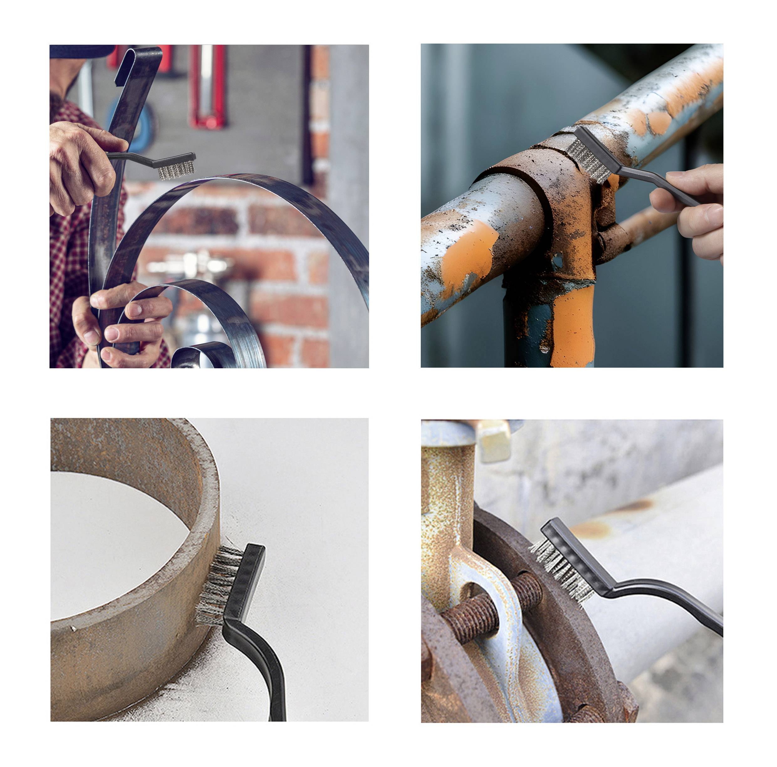 TOOLCRAFT Drahtbürste Edelstahl, Nylon, Messing 170mm 1 Set