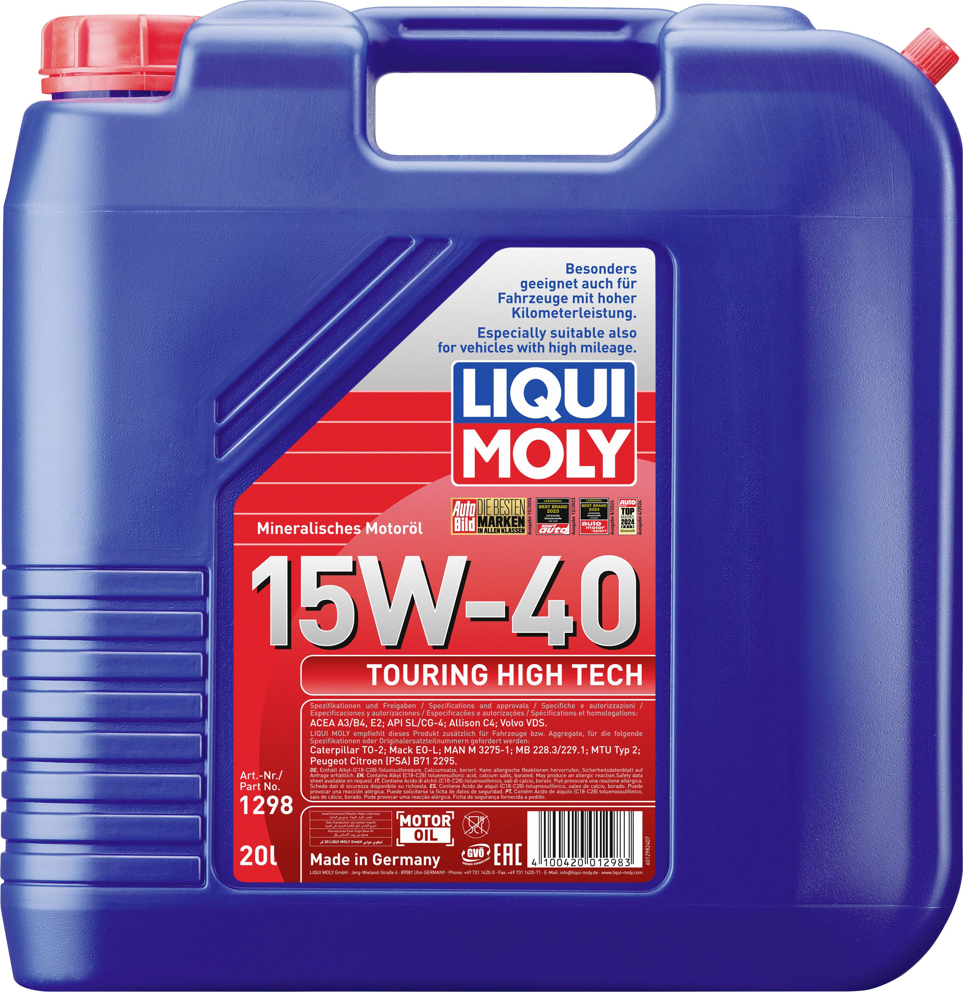 Liqui Moly Touring High Tech 15W-40 1298 Motoröl 20l