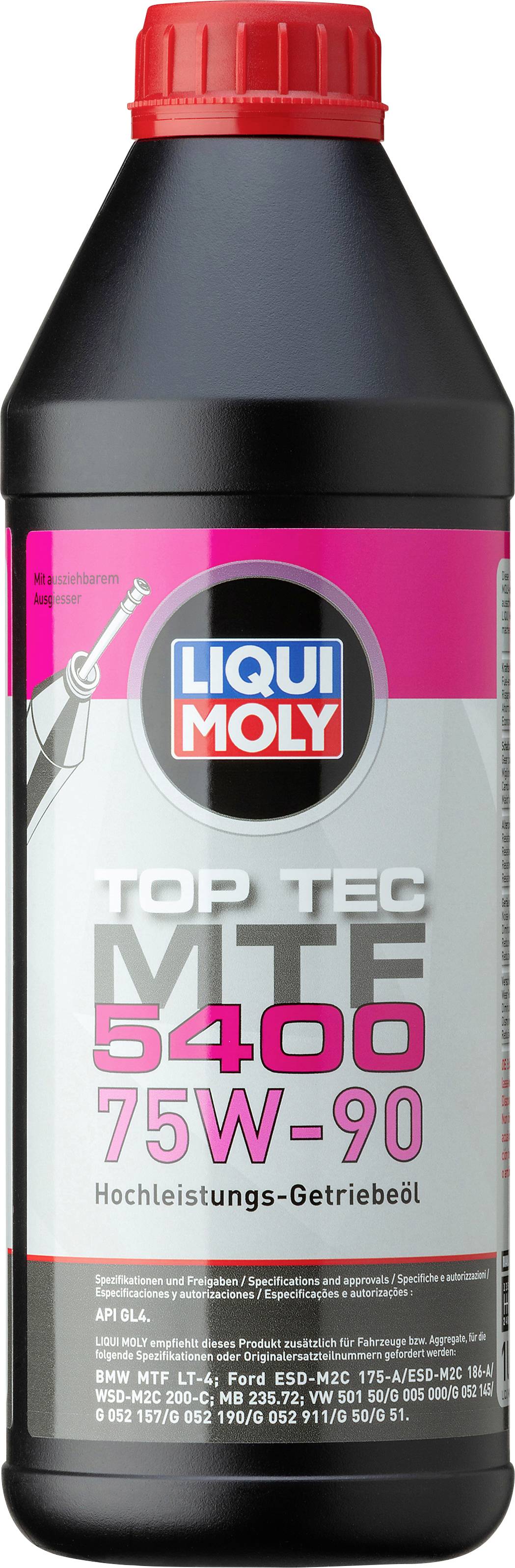 Flasche Liqui Moly Top Tec MTF 5400 75W-90, Hochleistungs-Getriebeöl.