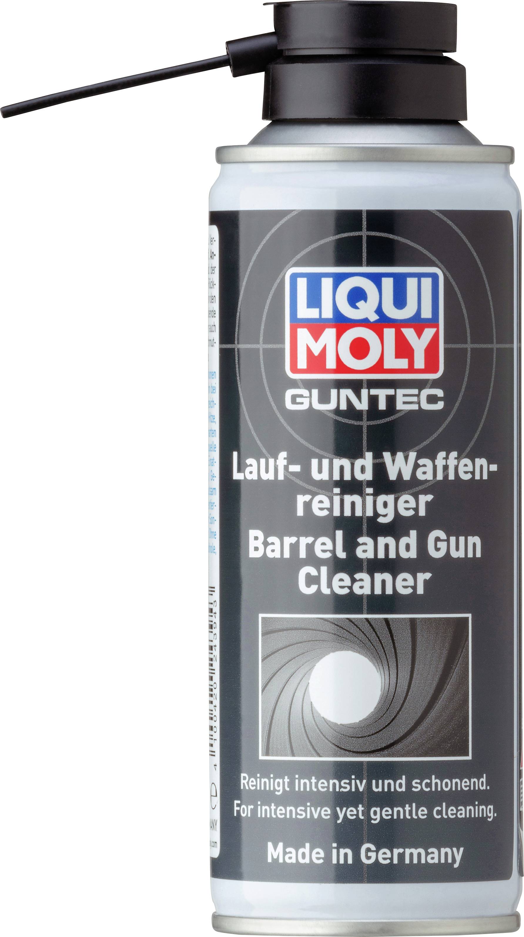 Dose Liqui Moly GUNTEC Lauf- und Waffenreiniger. Schützt und reinigt sanft. Herkunft: Deutschland.
