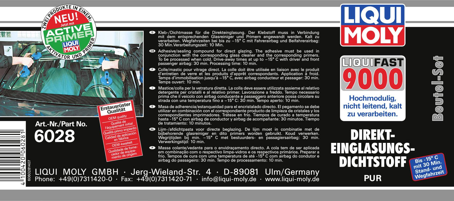 Liqui Moly Liquifast 9000 Scheibenklebstoff 6028 1St.