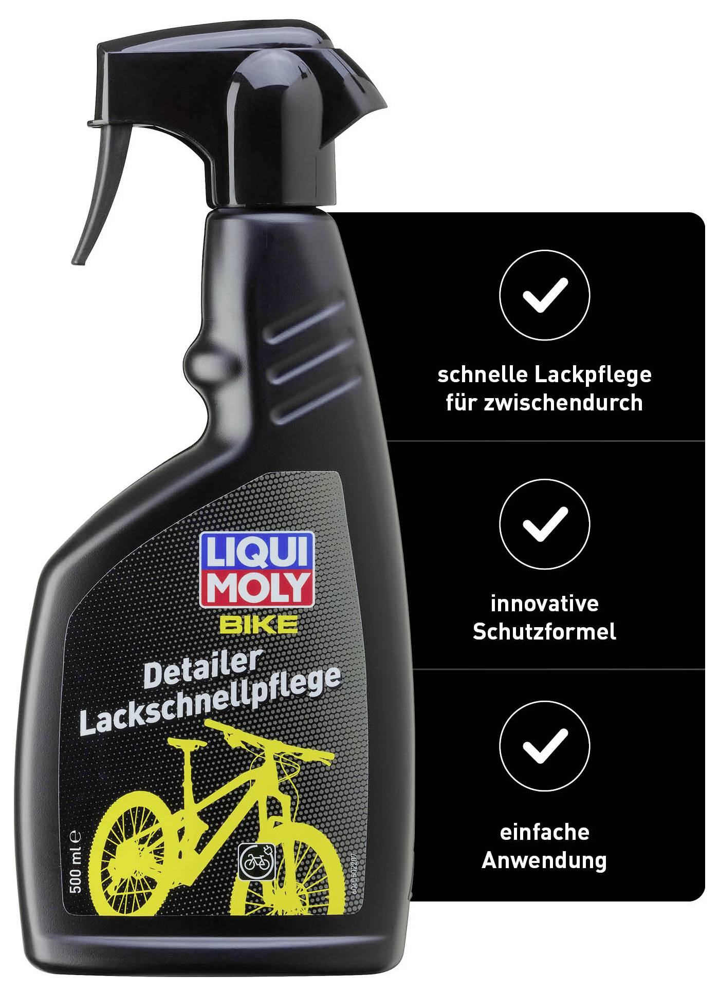 Eine schwarze Flasche 