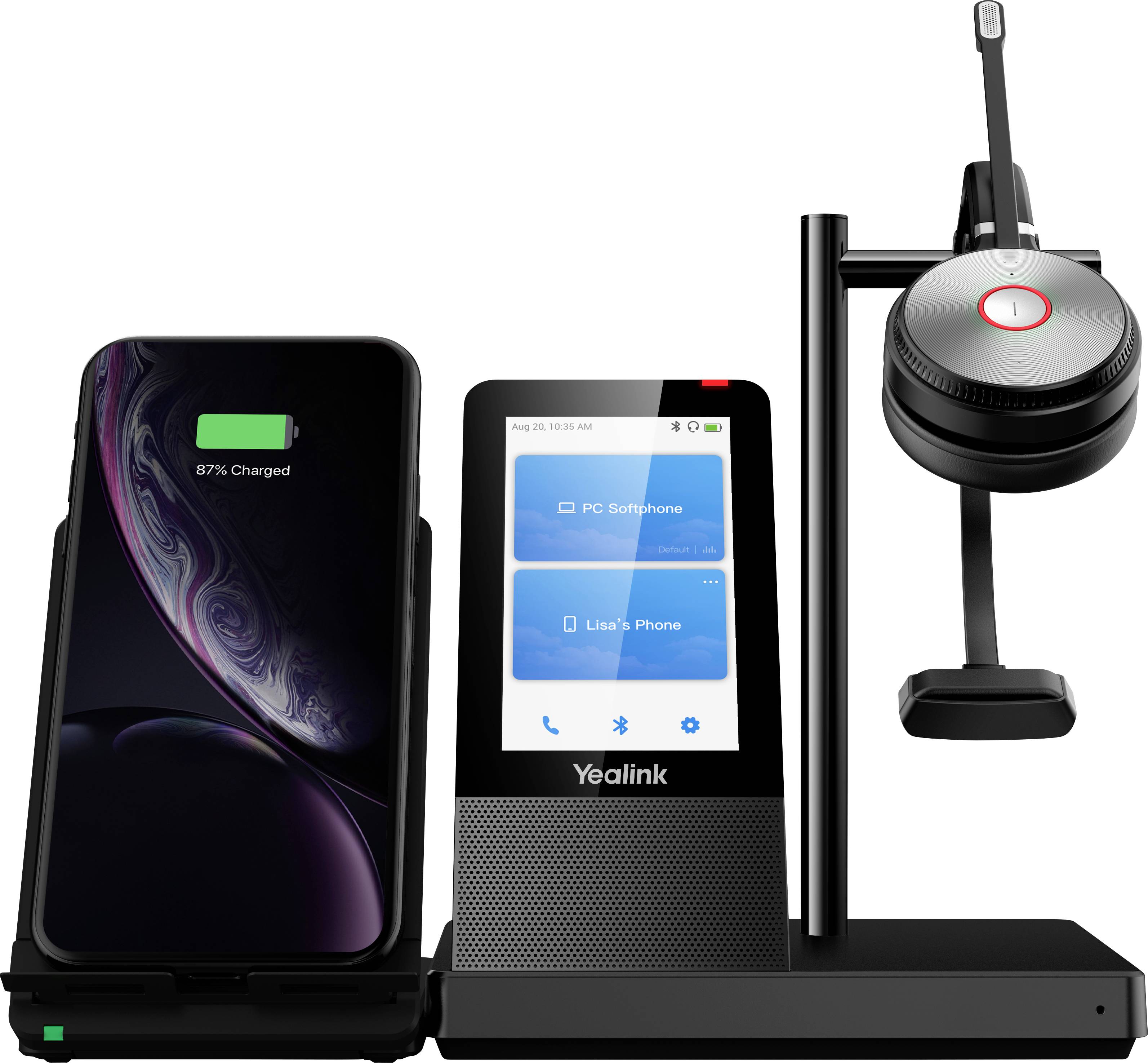 Yealink DECT Headset WH66 Mono UC On Ear Headset Schwarz