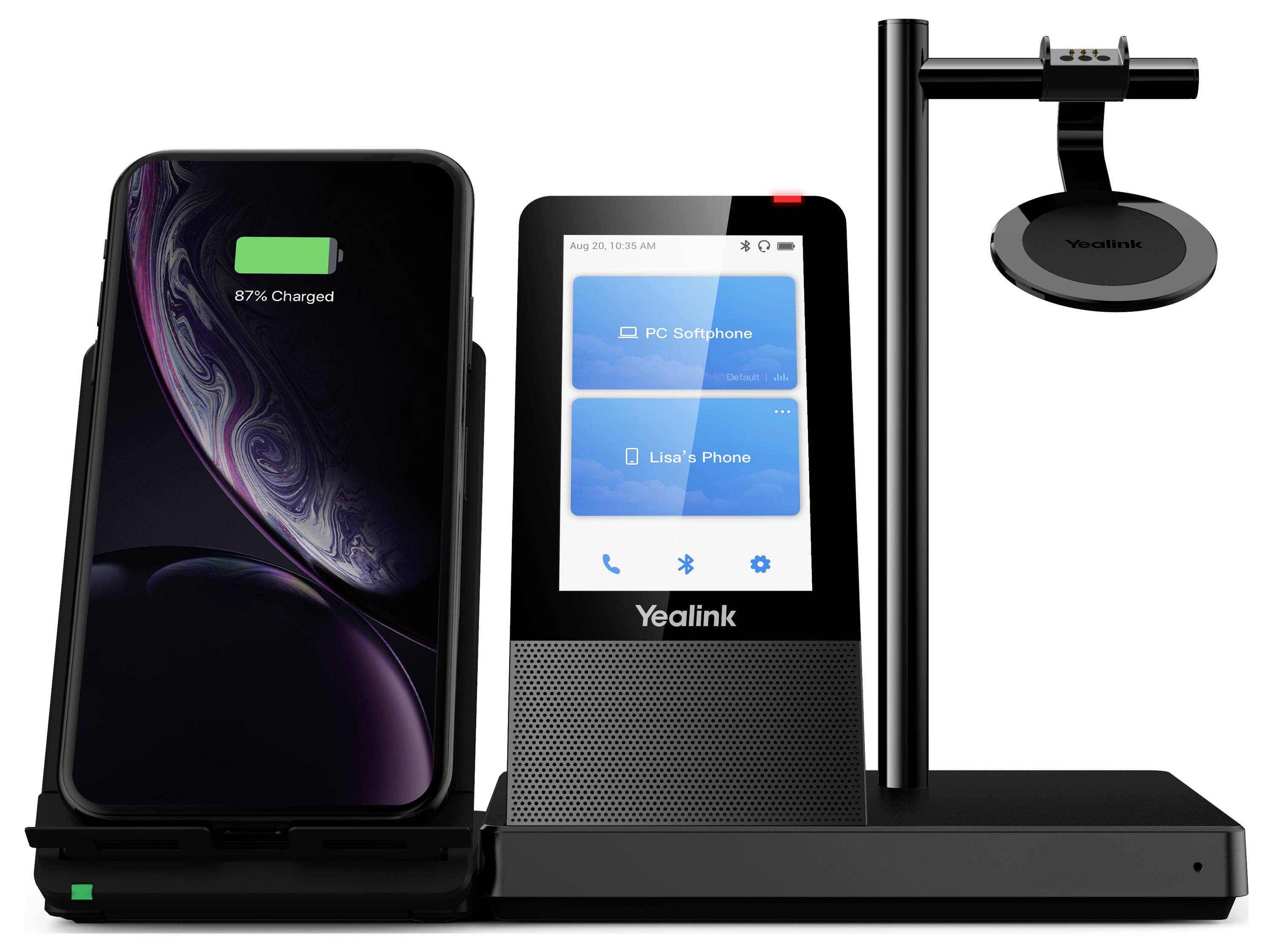 Yealink DECT Headset WH66 Mono UC On Ear Headset Schwarz