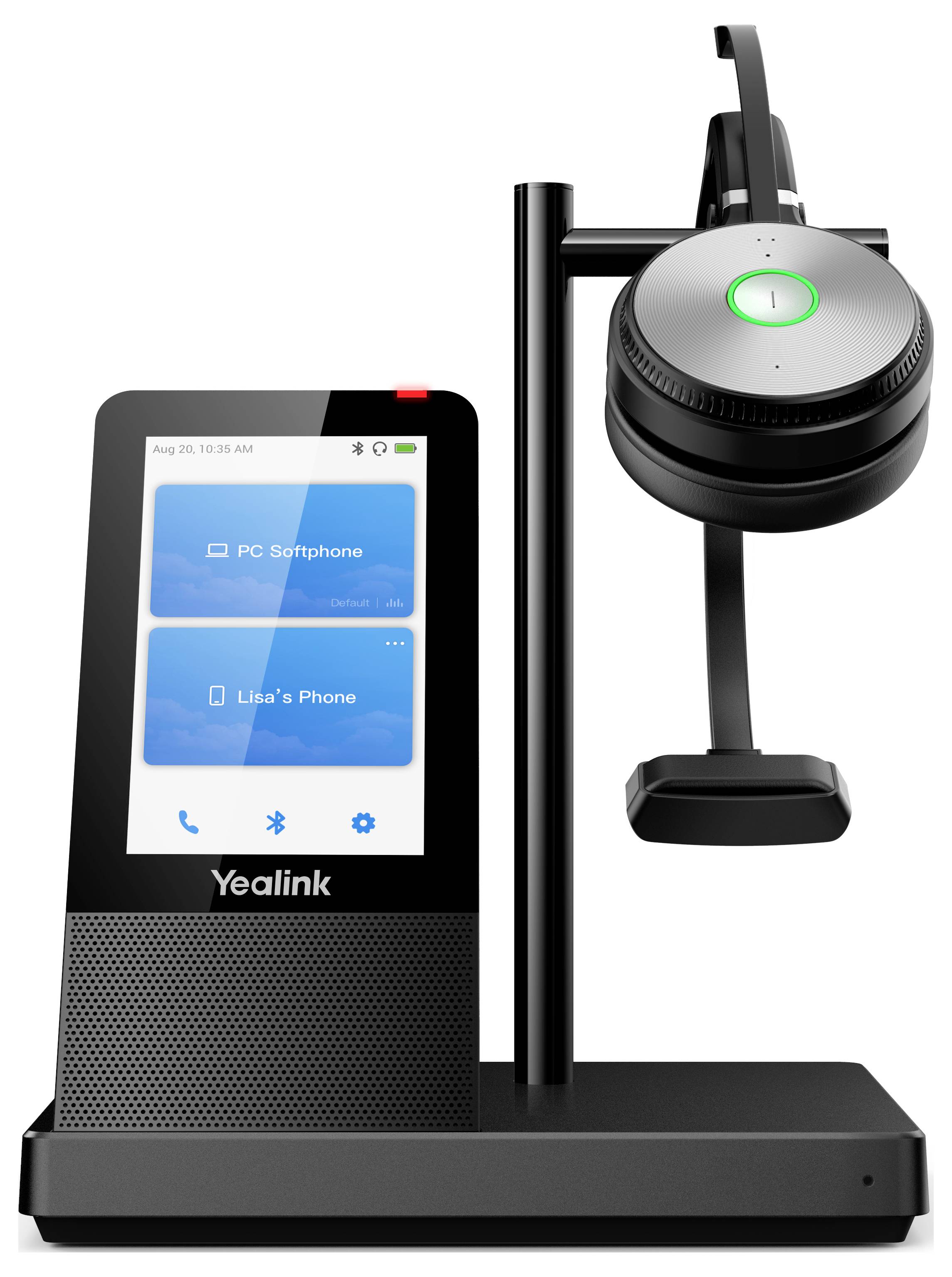 Yealink DECT Headset WH66 Mono UC On Ear Headset Schwarz