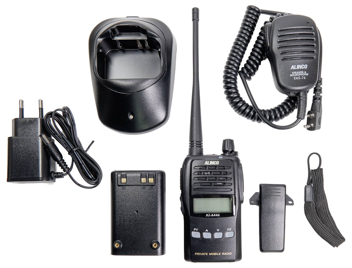 Alinco Team-Set DJ-A-446 EMS-76 150106 PMR-Handfunkgerät 5er Set