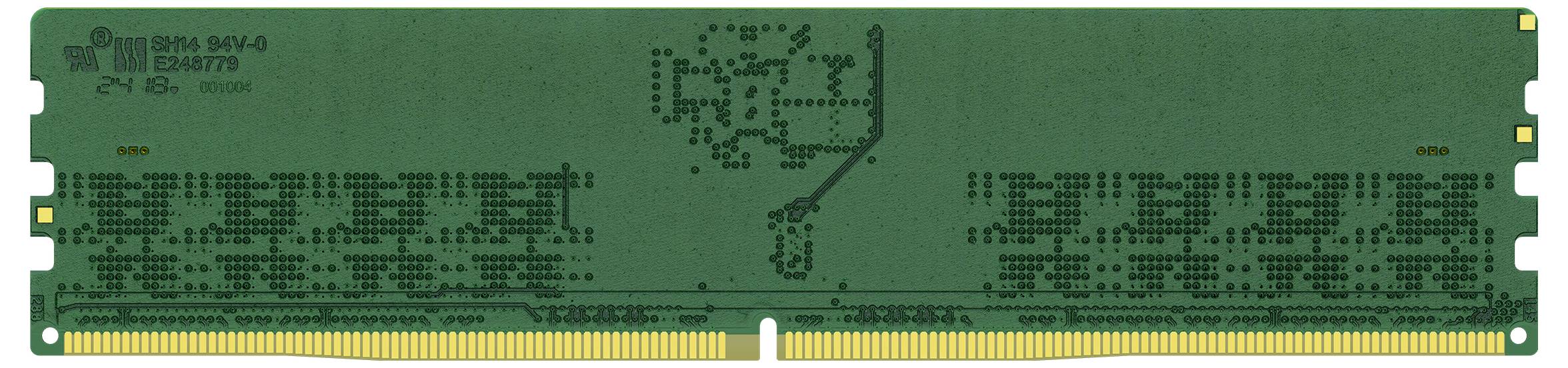 Ein grünes RAM-Modul von SK Hynix, DDR4, mit der Aufschrift '2GB PC4-2133P'. Es zeigt goldfarbene Kontakte unten und schwarz bedruckte Details.