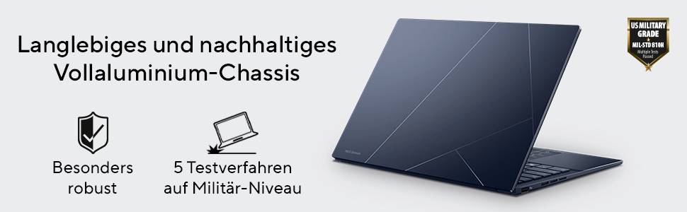 Asus Notebook ZenBook 14 OLED U9-285H 35.6cm (14 Zoll) 3K 285H 32GB RAM 1TB SSD Deutsch, QWERTZ Silber 90NB14W2-M00KE0