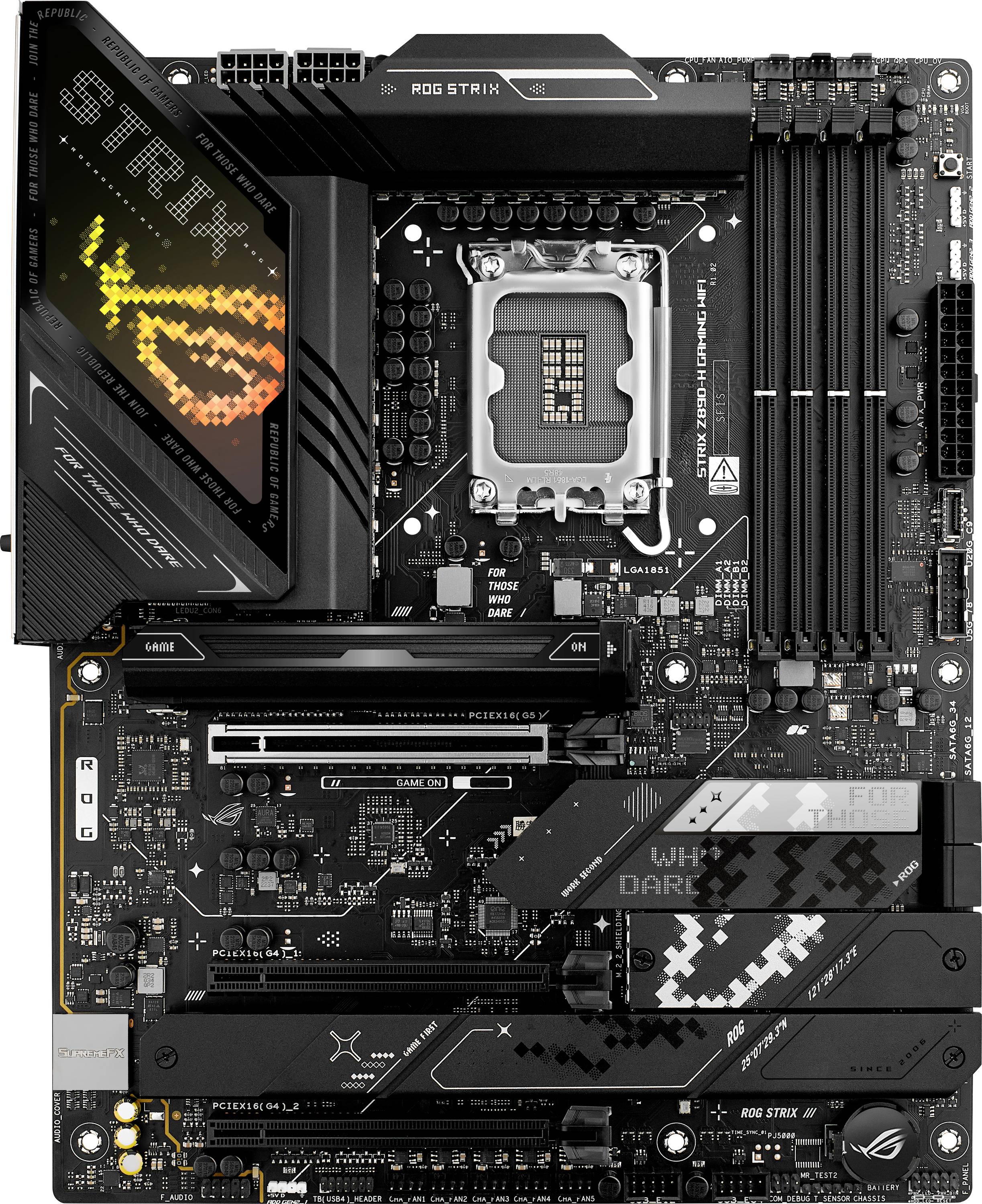 Asus MB ROG STRIX Z890-H GAMING WIFI Mainboard Sockel (PC) Intel® LGA 1851 Formfaktor (Details) ATX Mainboard-Chipsatz Intel® Z890