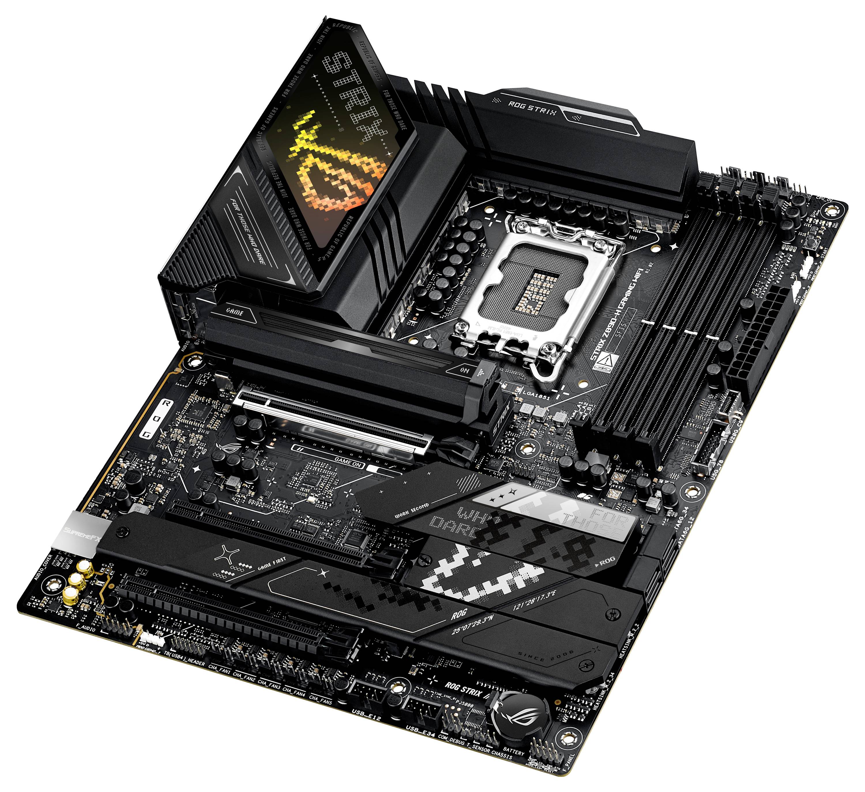 Asus MB ROG STRIX Z890-H GAMING WIFI Mainboard Sockel (PC) Intel® LGA 1851 Formfaktor (Details) ATX Mainboard-Chipsatz Intel® Z890