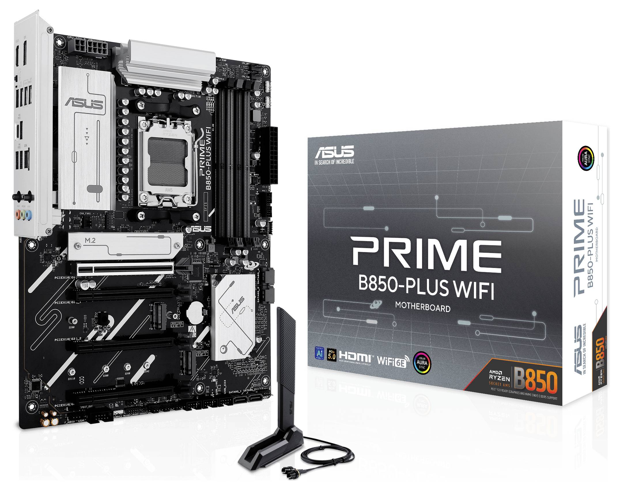 Asus MB PRIME B850-PLUS WIFI Mainboard Sockel (PC) AMD® AM5 Formfaktor (Details) ATX Mainboard-Chipsatz AMD® B850