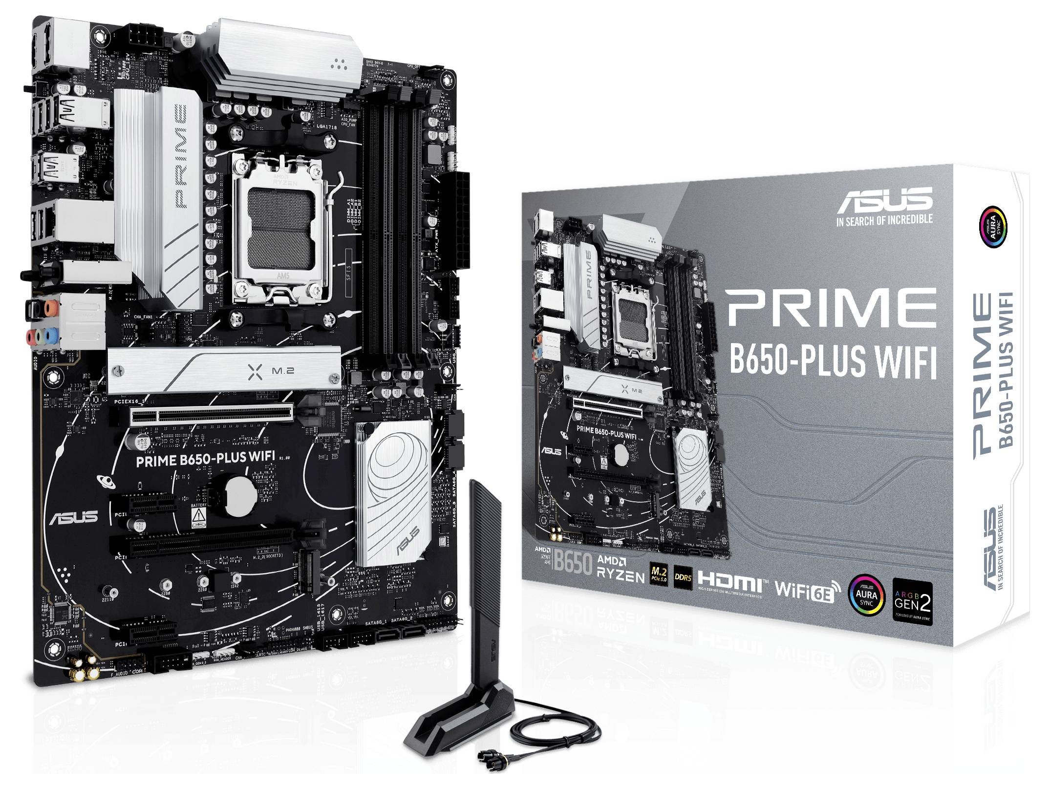 Asus MB PRIME B650-PLUS WIFI Mainboard Sockel (PC) AMD® AM5 Formfaktor (Details) ATX Mainboard-Chipsatz AMD® B650