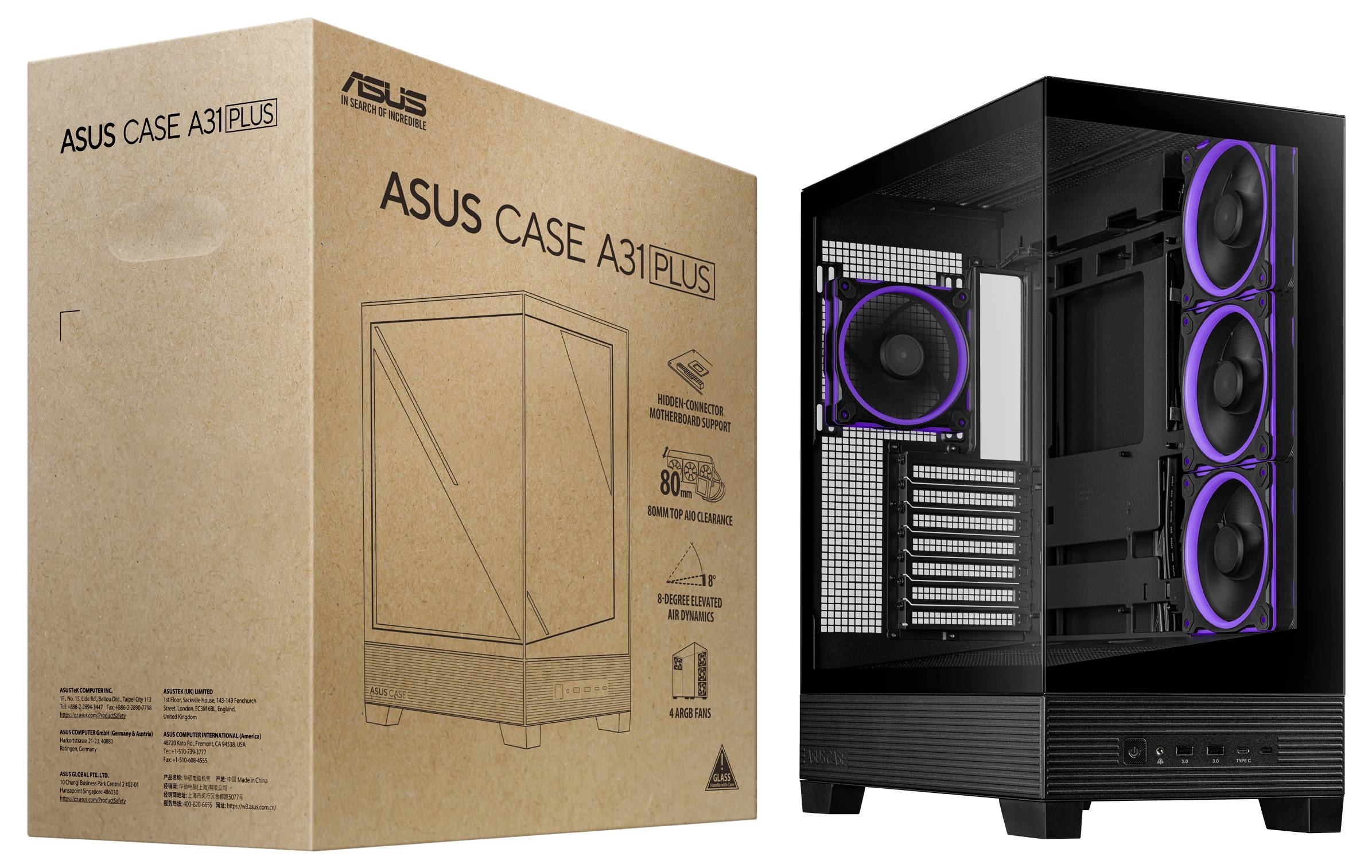 Asus 90DC00R0-B19000 Midi-Tower PC-Gehäuse Schwarz