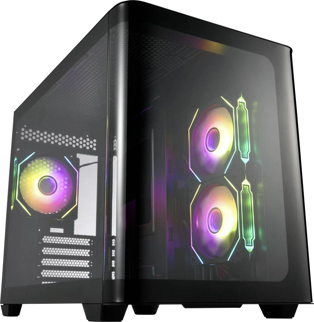 FSP Fortron POC0000242 Midi-Tower Gaming-Gehäuse Schwarz Seitenfenster