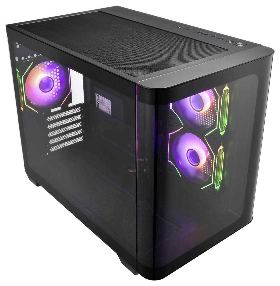 FSP Fortron POC0000242 Midi-Tower Gaming-Gehäuse Schwarz Seitenfenster