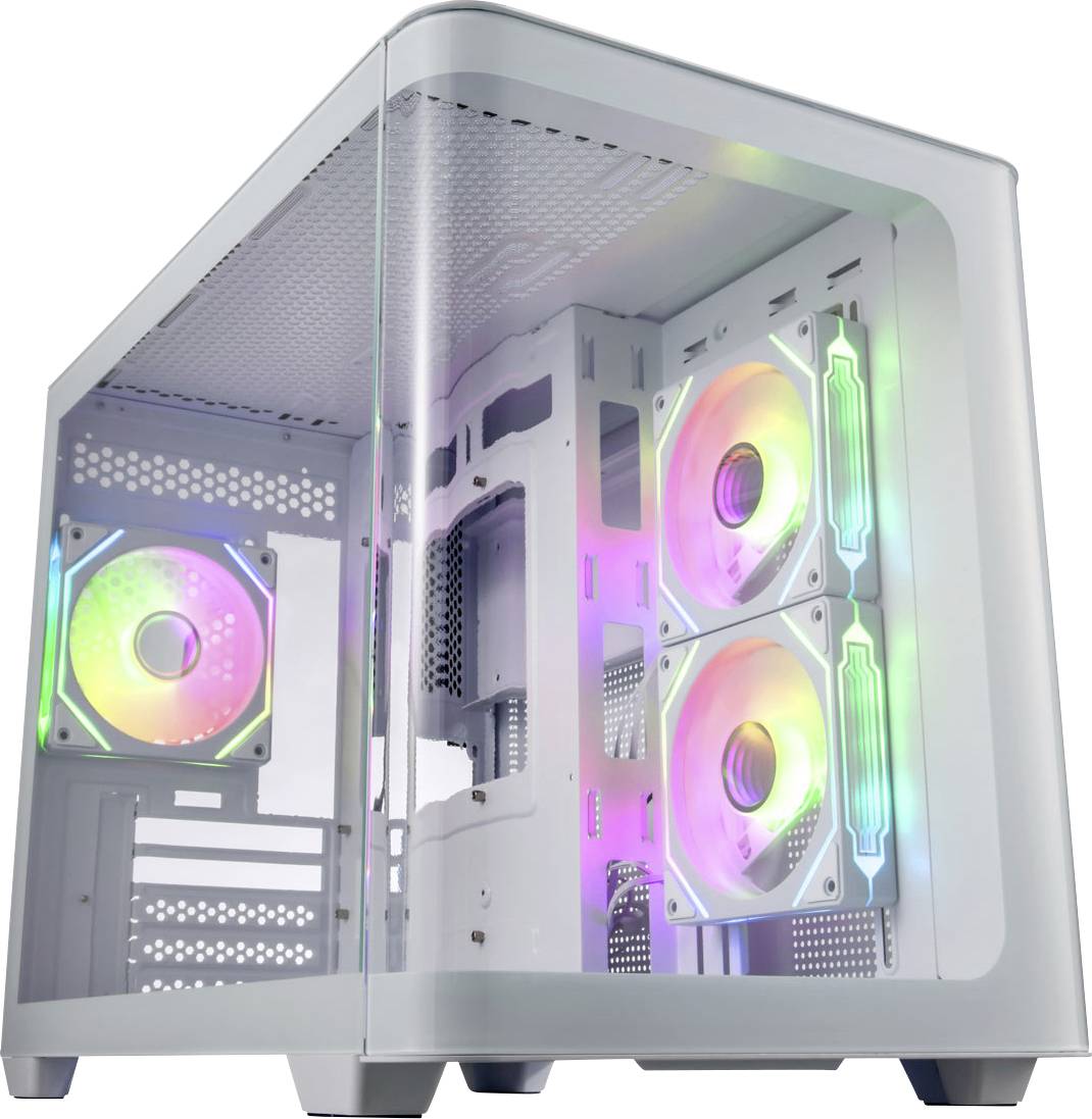 FSP Fortron POC0000244 Midi-Tower Gaming-Gehäuse Weiß Seitenfenster