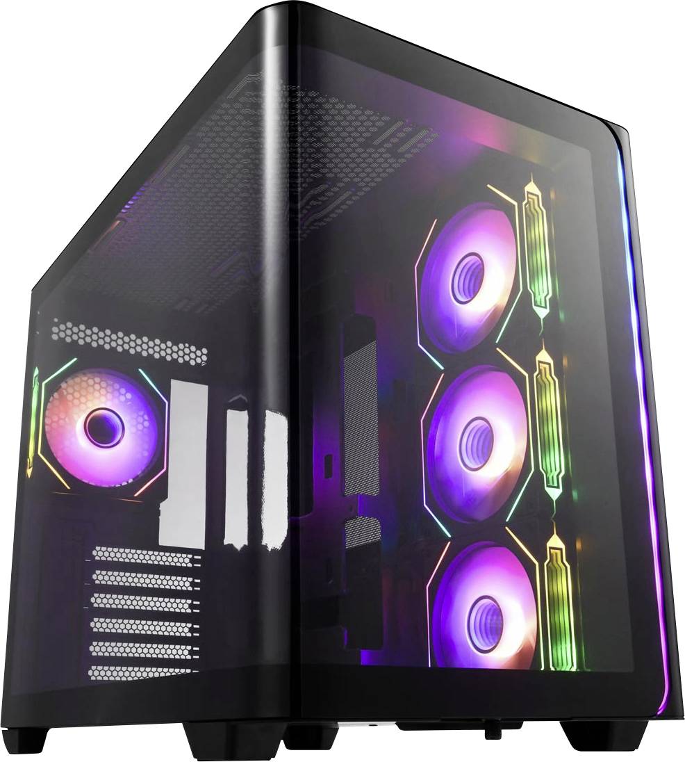 FSP Fortron POC0000254 Midi-Tower Gaming-Gehäuse Schwarz Seitenfenster