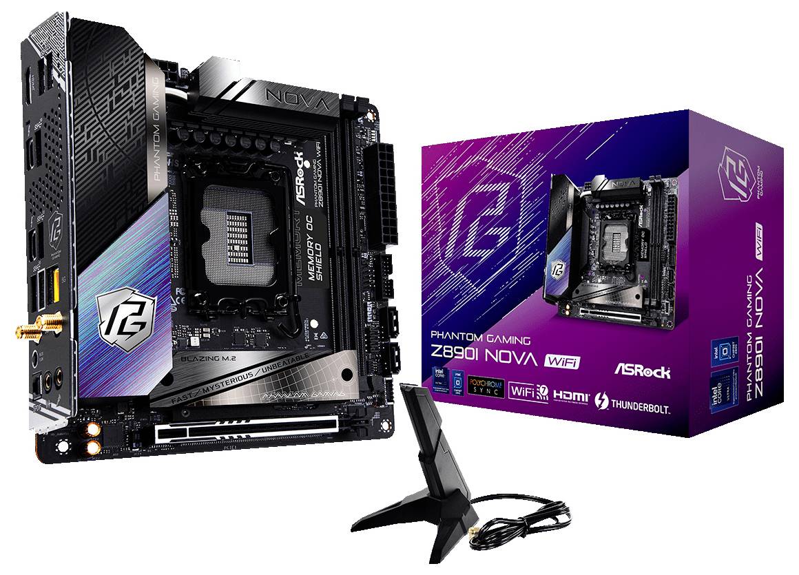 ASRock Z890I Nova Mainboard Sockel (PC) Intel® LGA 1851 Formfaktor (Details) Mini-ATX Mainboard-Chipsatz Intel® Z890