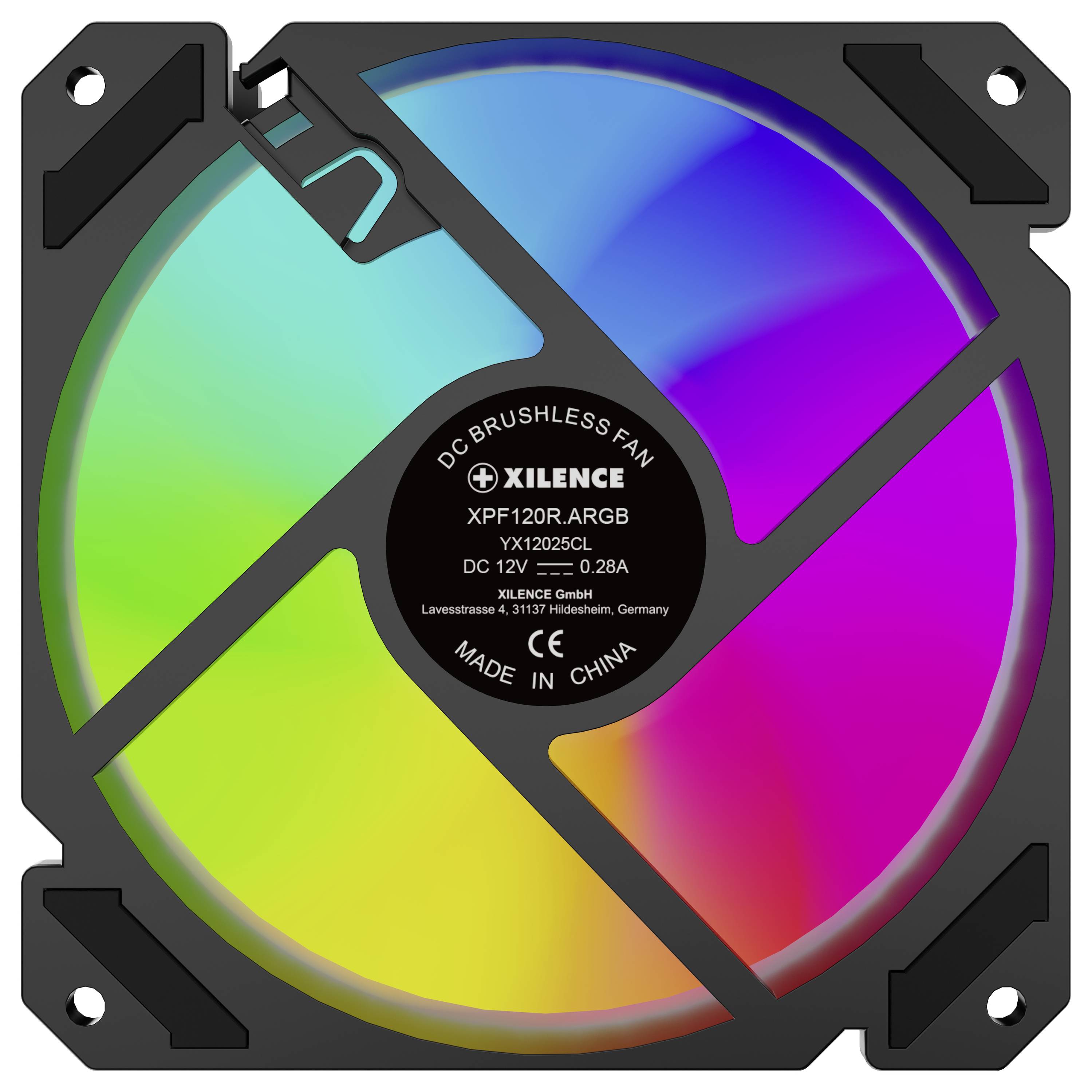 Xilence XPF120R.ARGB PC-Gehäuse-Lüfter Schwarz (B x H x T) 120 x 25 x 120mm