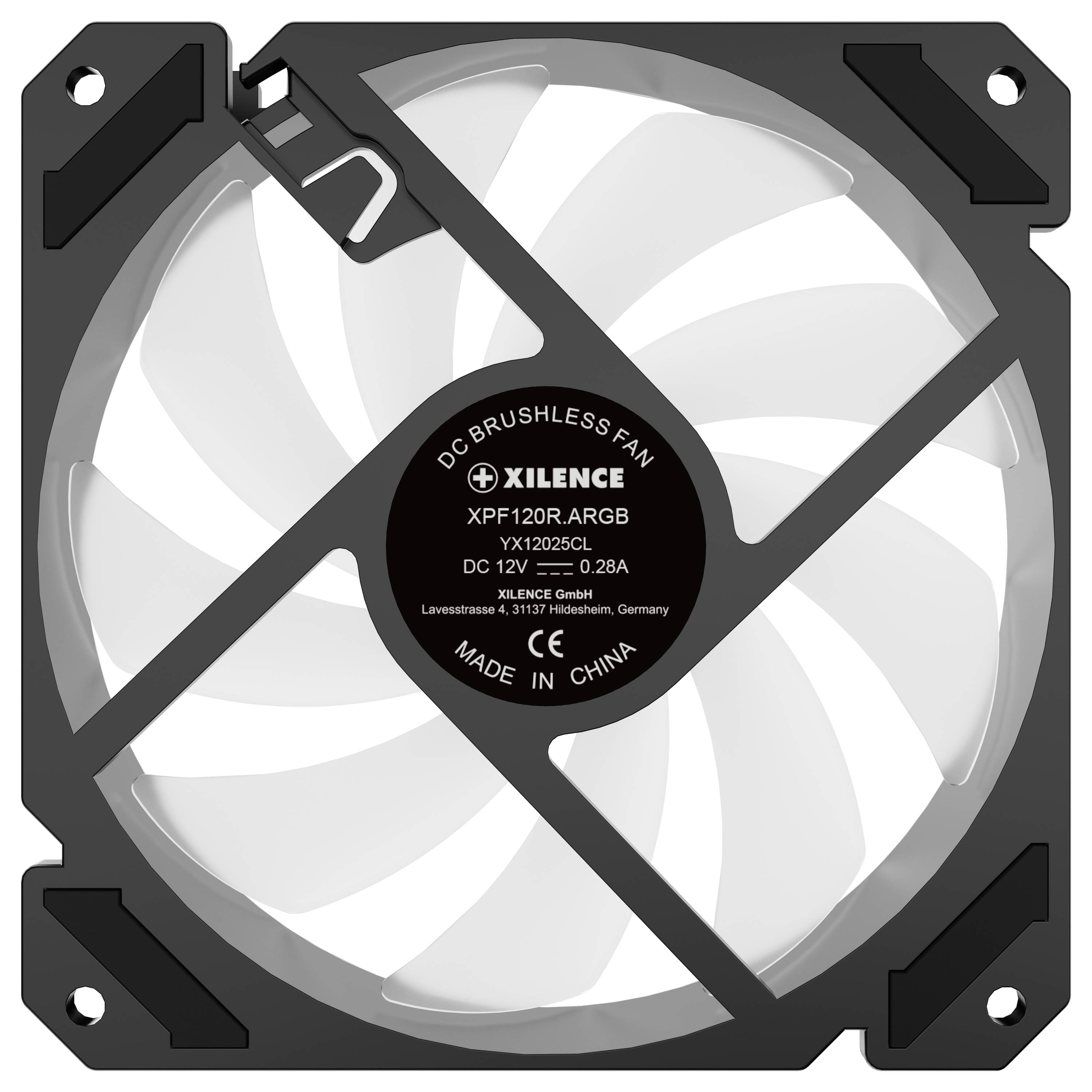 Xilence XPF120R.ARGB PC-Gehäuse-Lüfter Schwarz (B x H x T) 120 x 25 x 120mm