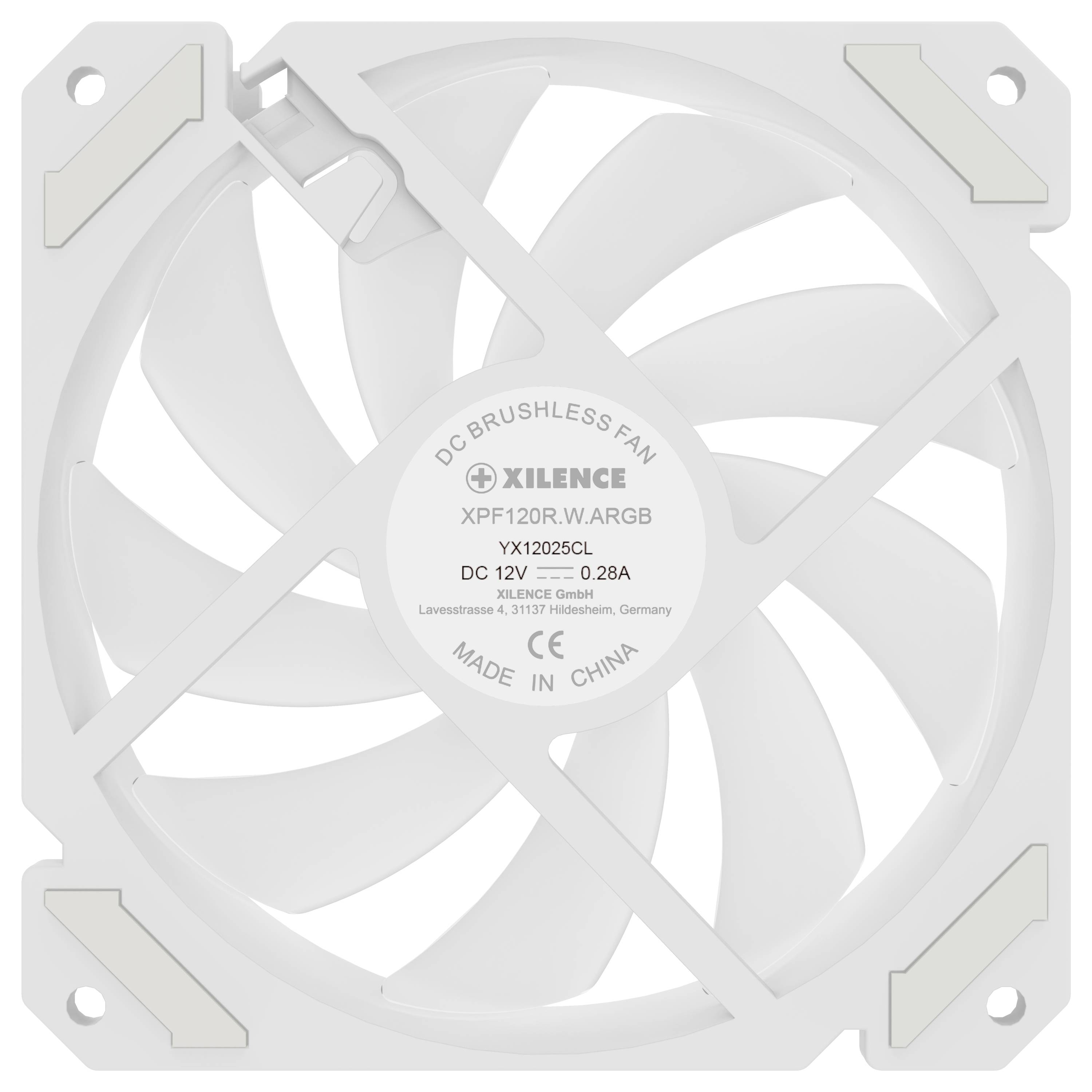 Xilence XPF120R.W.ARGB PC-Gehäuse-Lüfter Weiß (B x H x T) 120 x 25 x 120mm