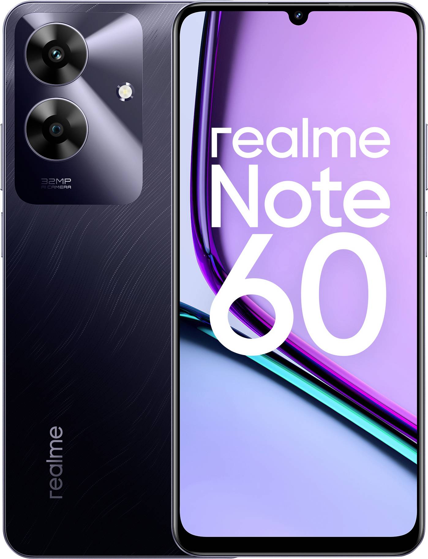 Realme Note 60 128 GB Marmor-Schwarz 17.1 cm (6.75 Zoll) Smartphone