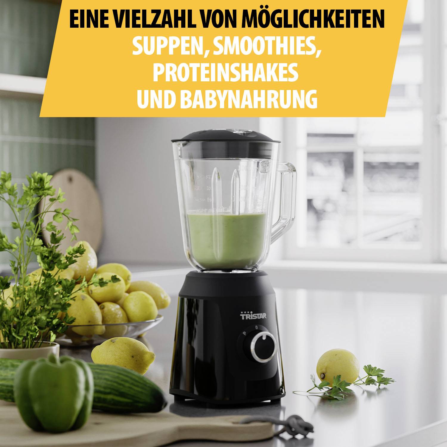 Tristar Standmixer 350 W Schwarz