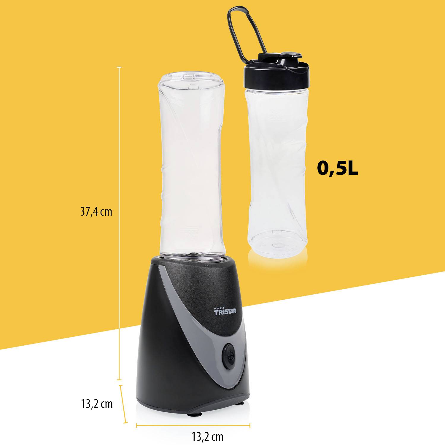 Tristar Smoothie-Maker 250W Schwarz, Grau