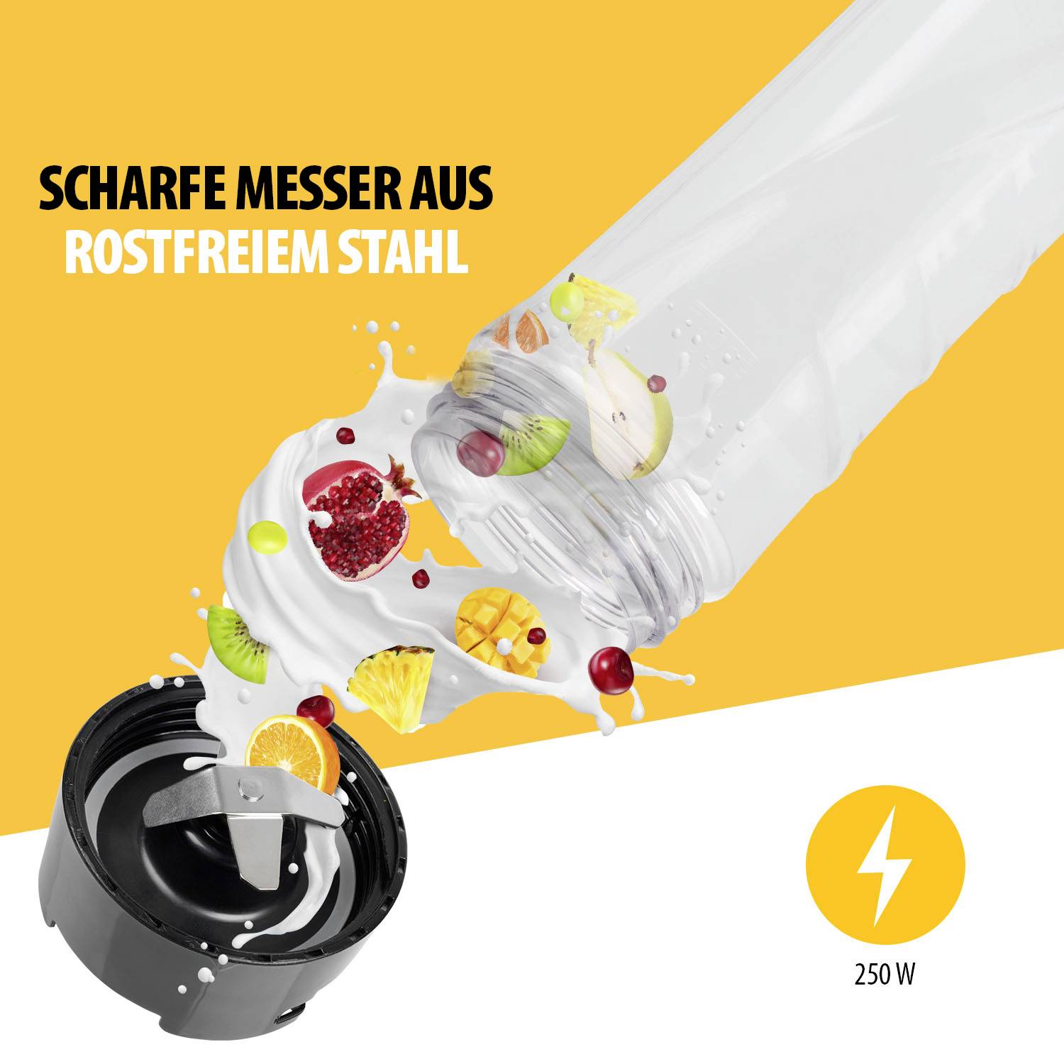 Tristar Smoothie-Maker 250W Schwarz, Grau