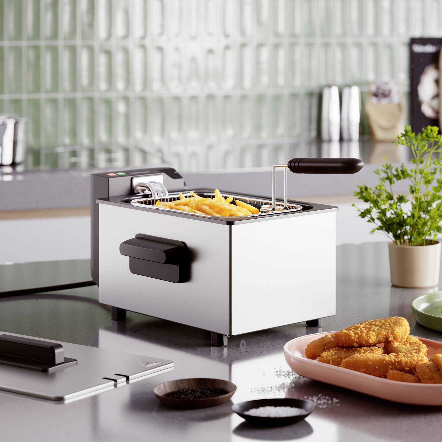 Tristar Fritteuse 3 l 2000 W Silber, Schwarz