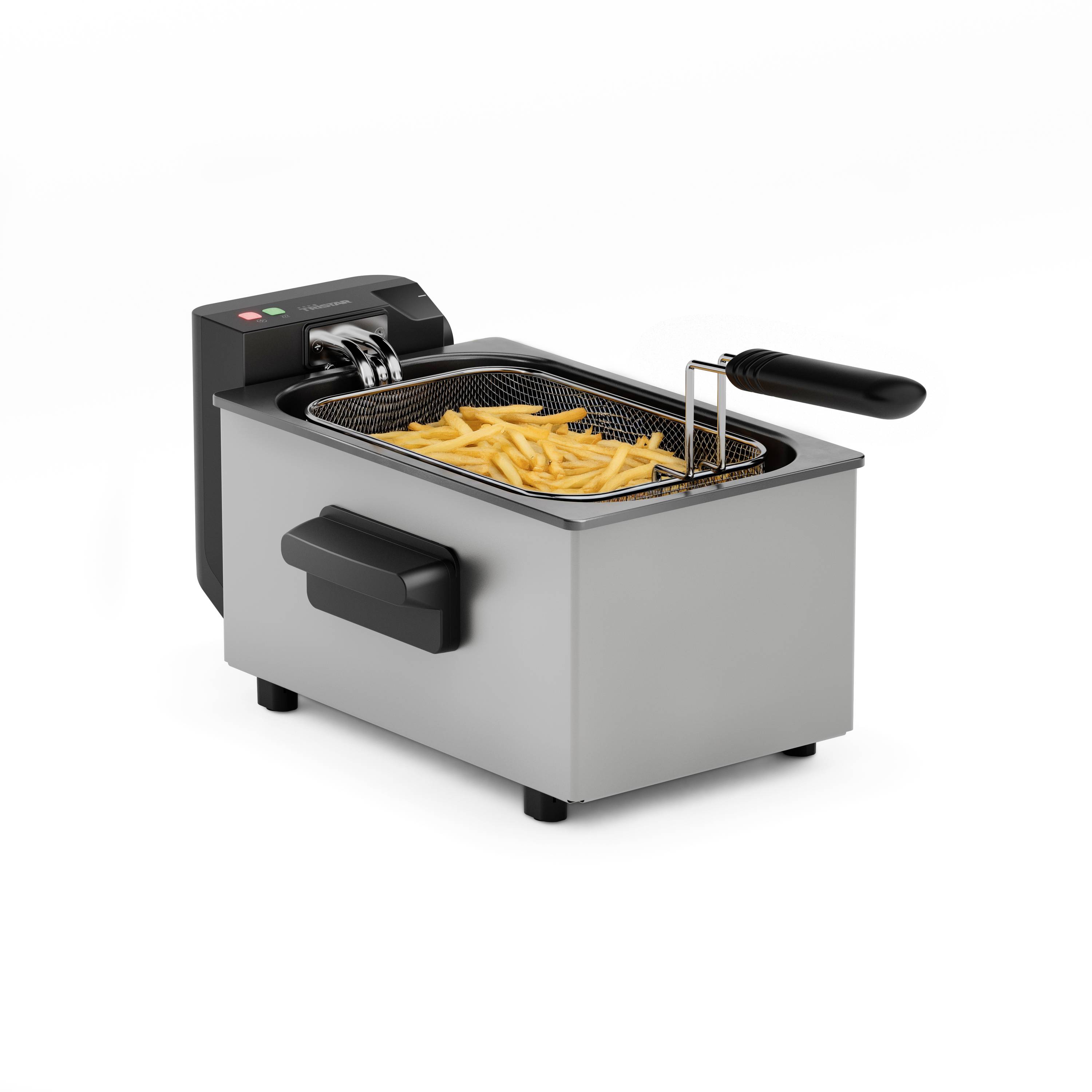 Tristar Fritteuse 3 l 2000 W Silber, Schwarz