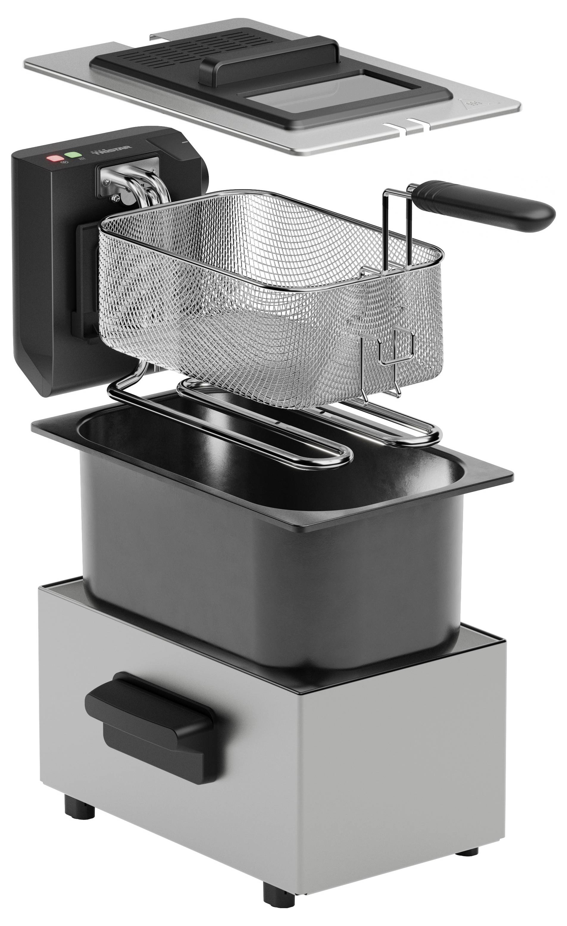 Tristar Fritteuse 3 l 2000 W Silber, Schwarz