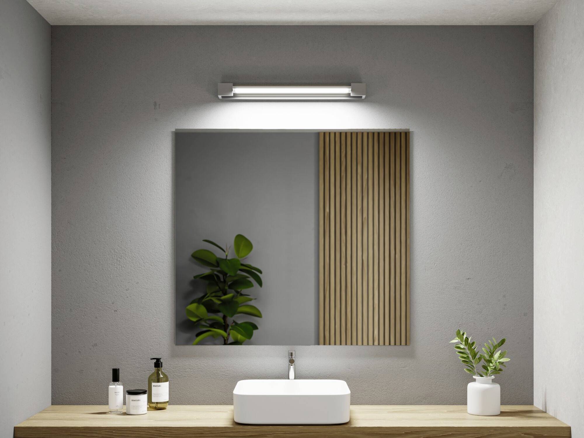 Paulmann Lucille 71207 Bad-Wandleuchte 17W Warmweiß Aluminium (matt)