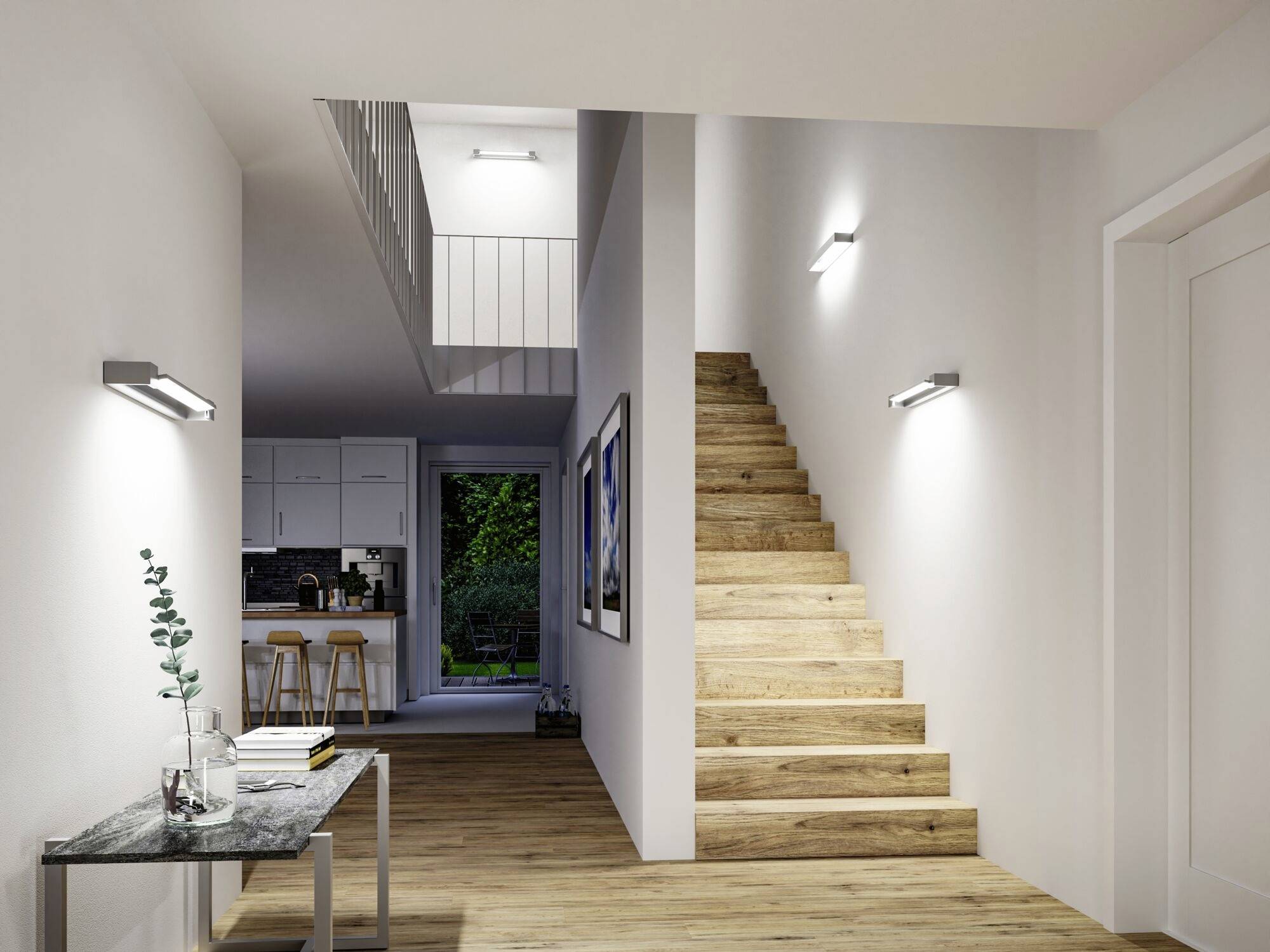 Paulmann Lucille 71207 Bad-Wandleuchte 17W Warmweiß Aluminium (matt)