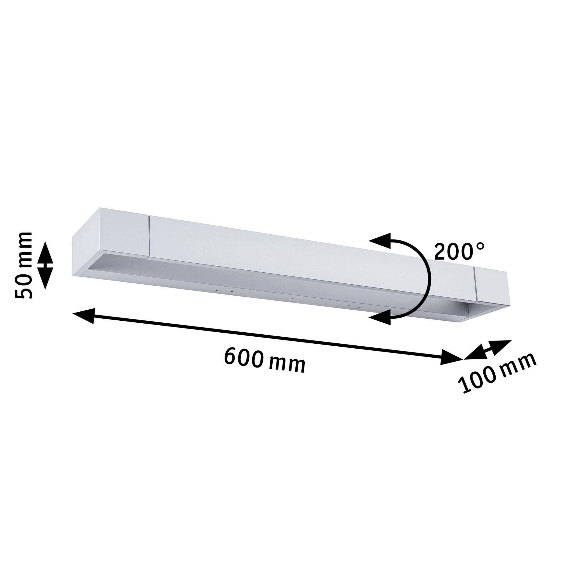 Paulmann Lucille 71207 Bad-Wandleuchte 17W Warmweiß Aluminium (matt)