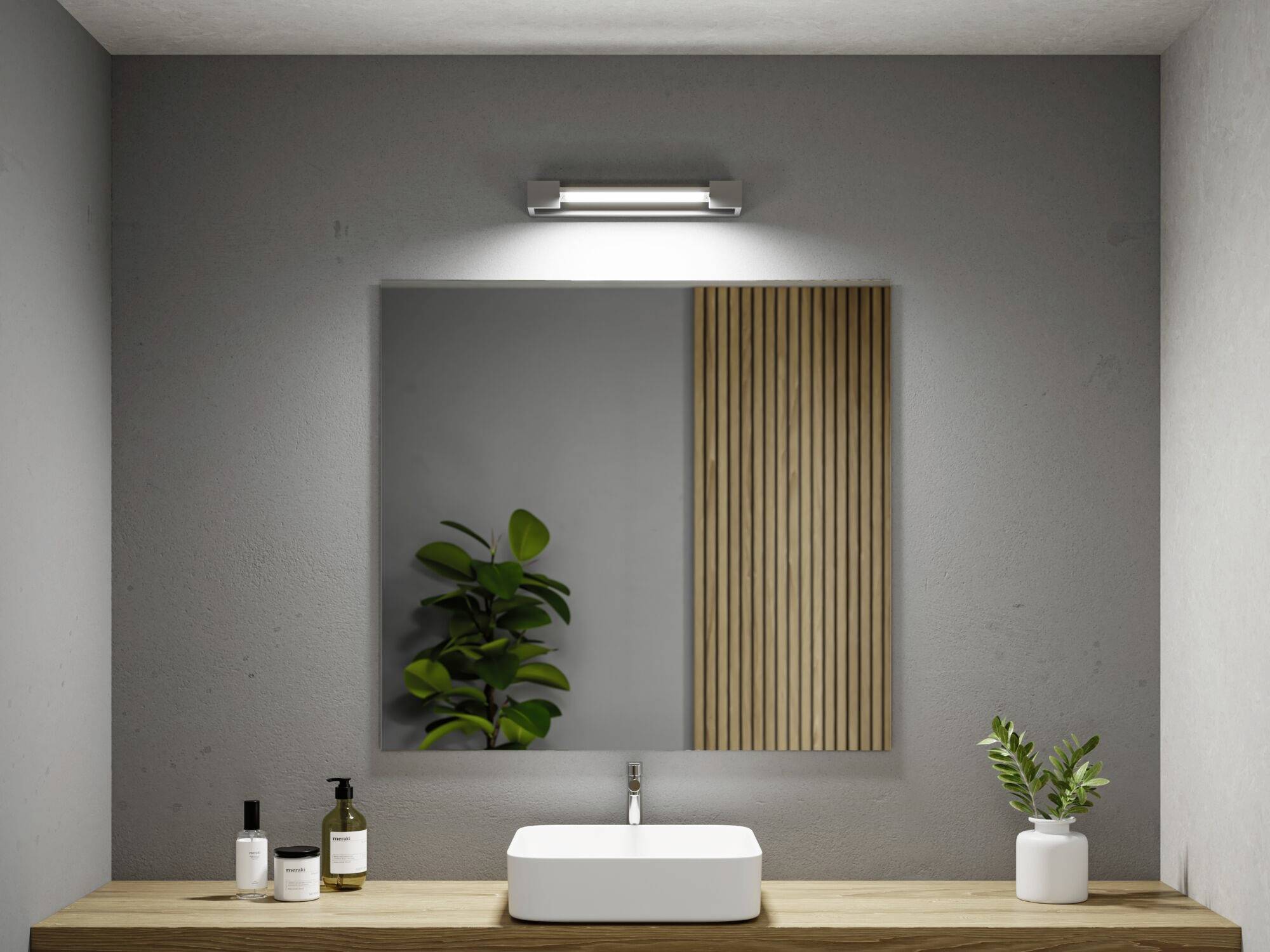 Paulmann Lucille 71206 Bad-Wandleuchte 11W Warmweiß Aluminium (matt)