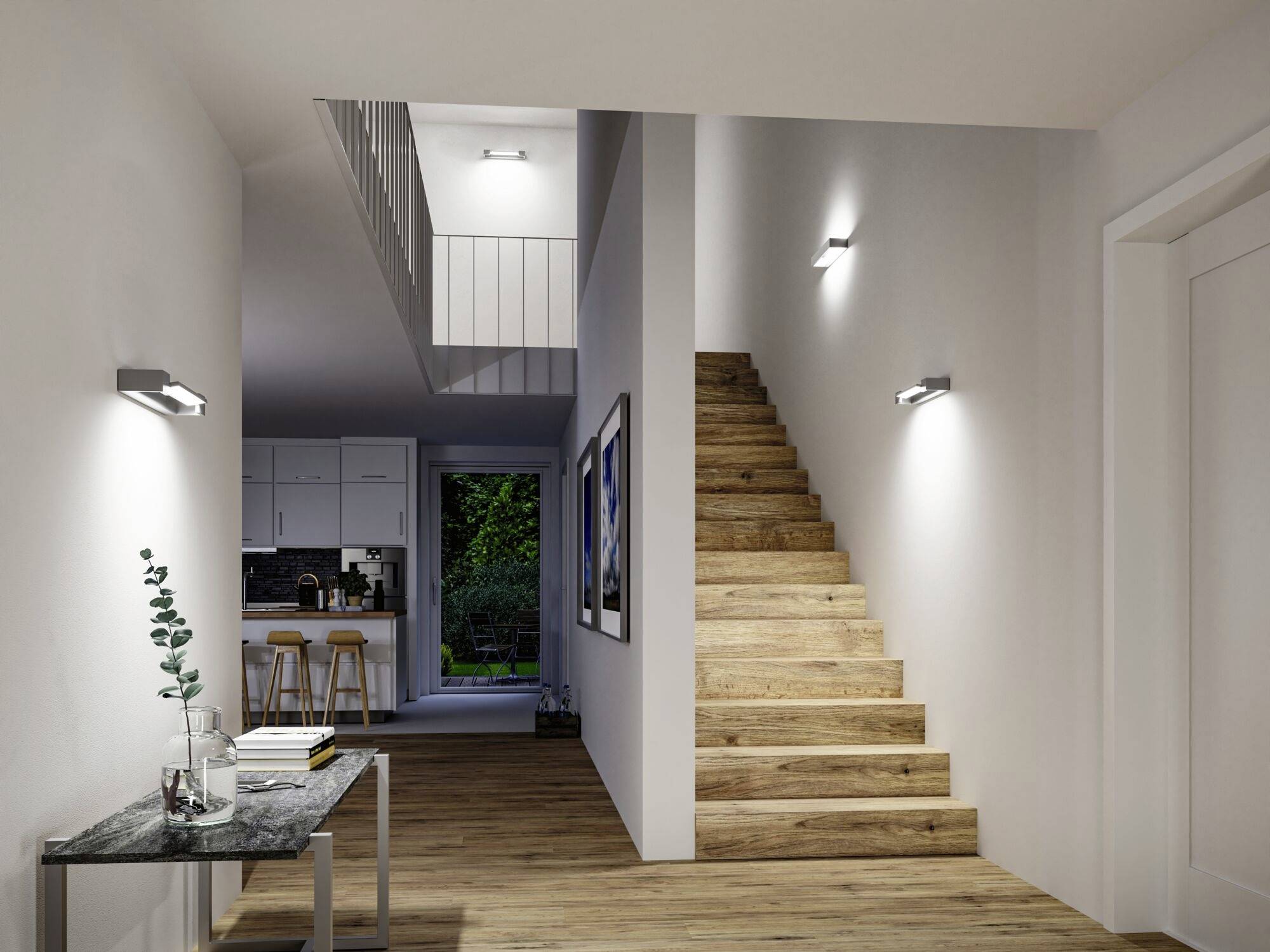 Paulmann Lucille 71206 Bad-Wandleuchte 11W Warmweiß Aluminium (matt)