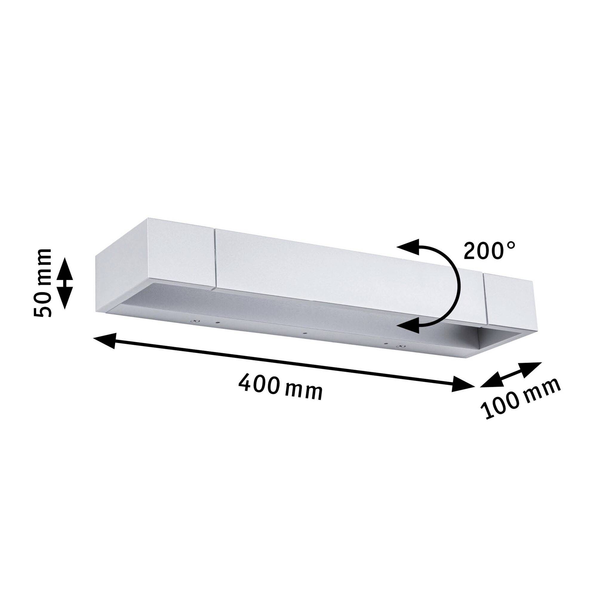 Paulmann Lucille 71206 Bad-Wandleuchte 11W Warmweiß Aluminium (matt)