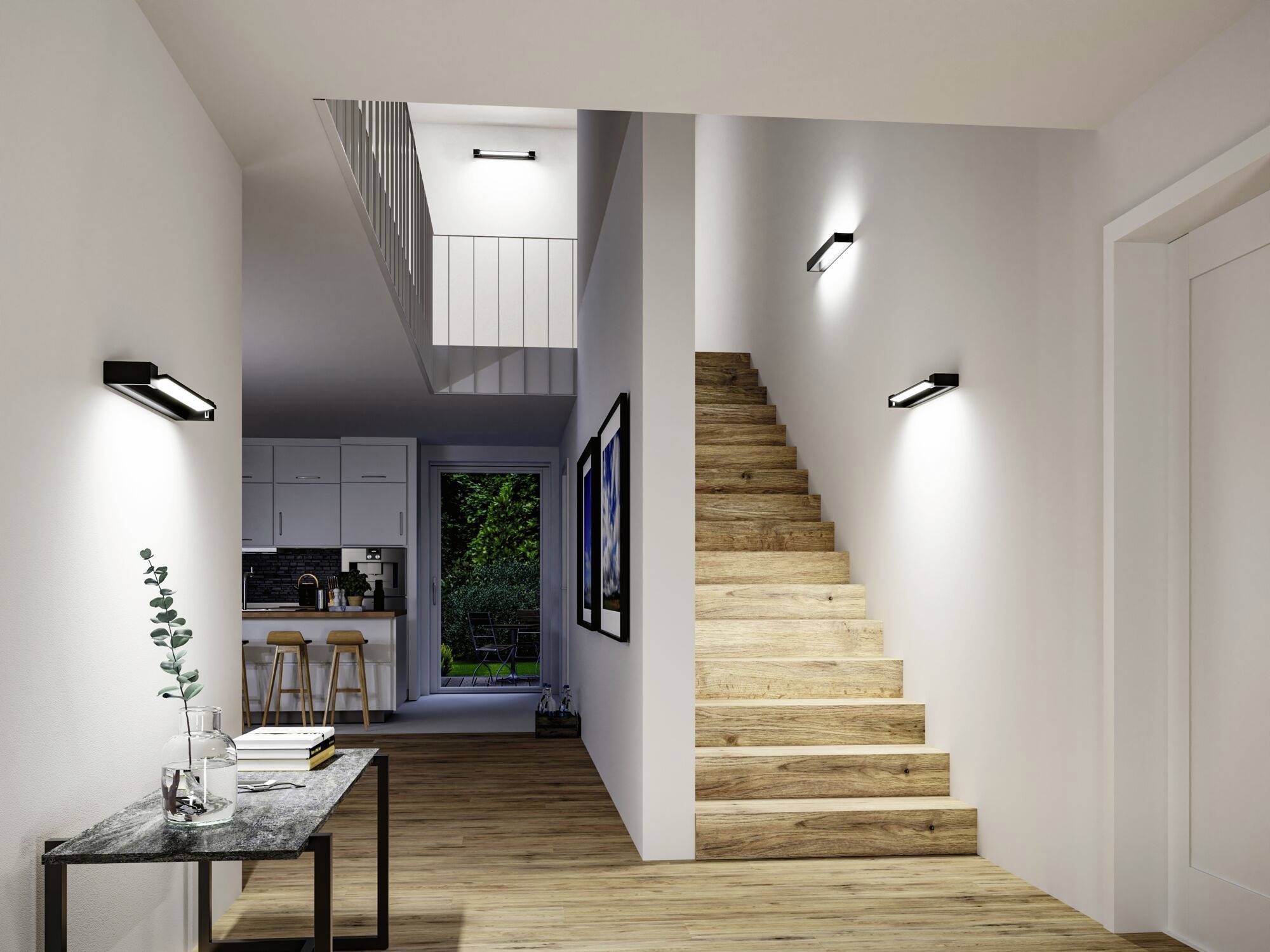 Paulmann Lucille 71205 Bad-Wandleuchte 17W Warmweiß Schwarz