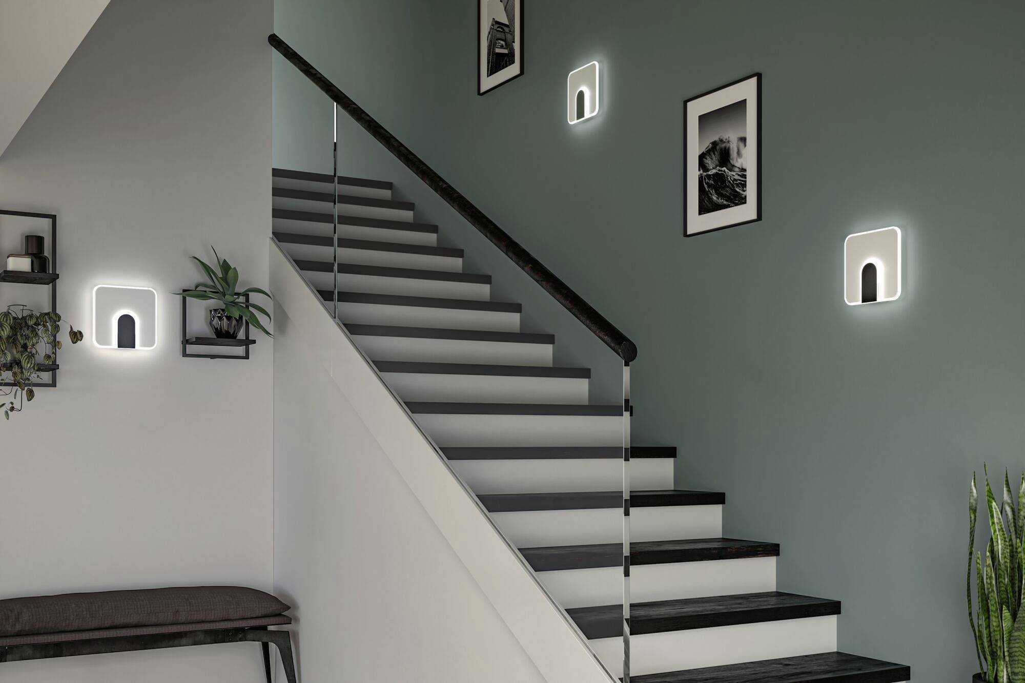 Paulmann 71168 LED-Wandleuchte 12.5W LED Weiß, Schwarz