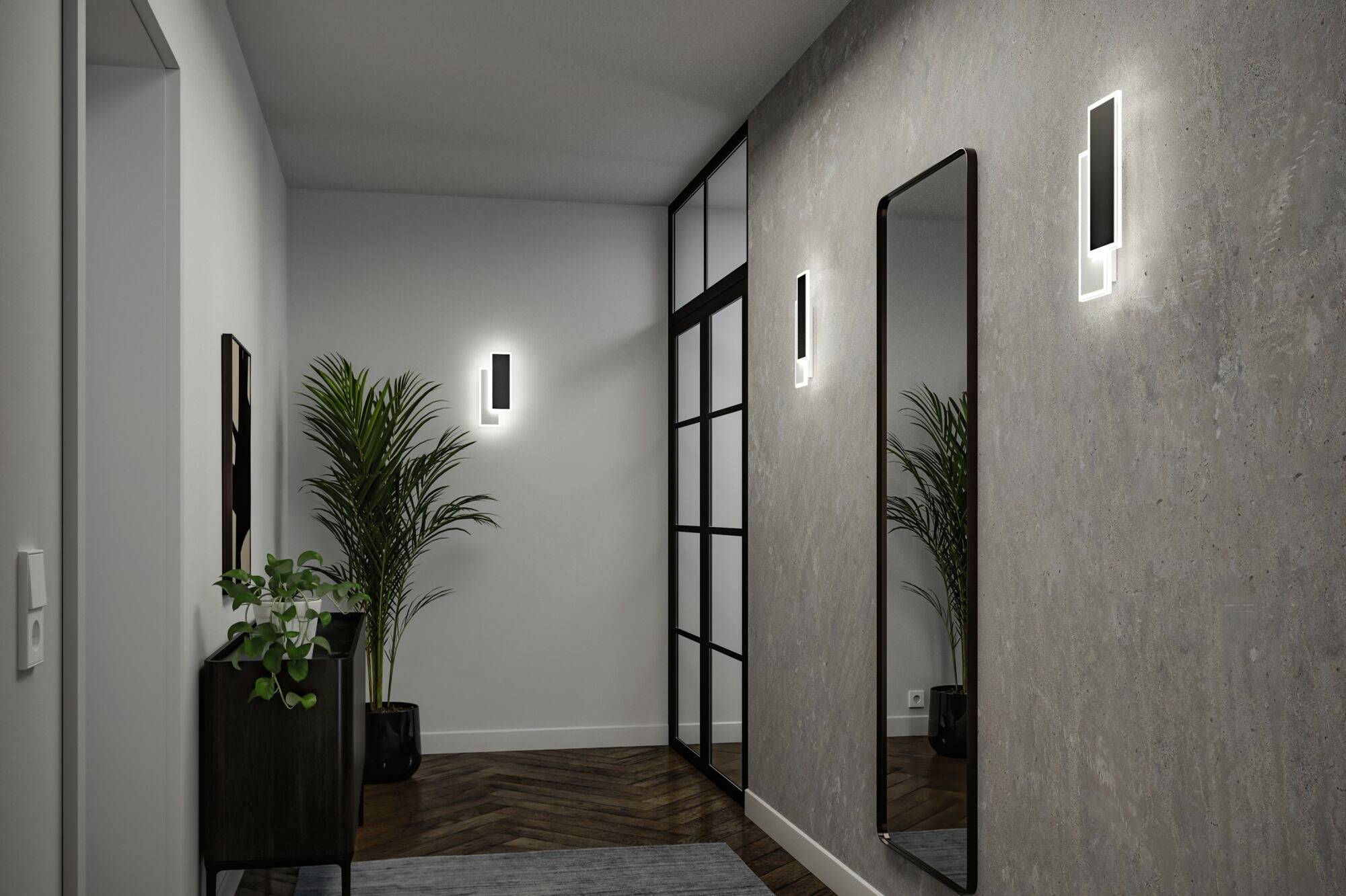 Paulmann 71167 LED-Wandleuchte 8W LED Weiß, Schwarz