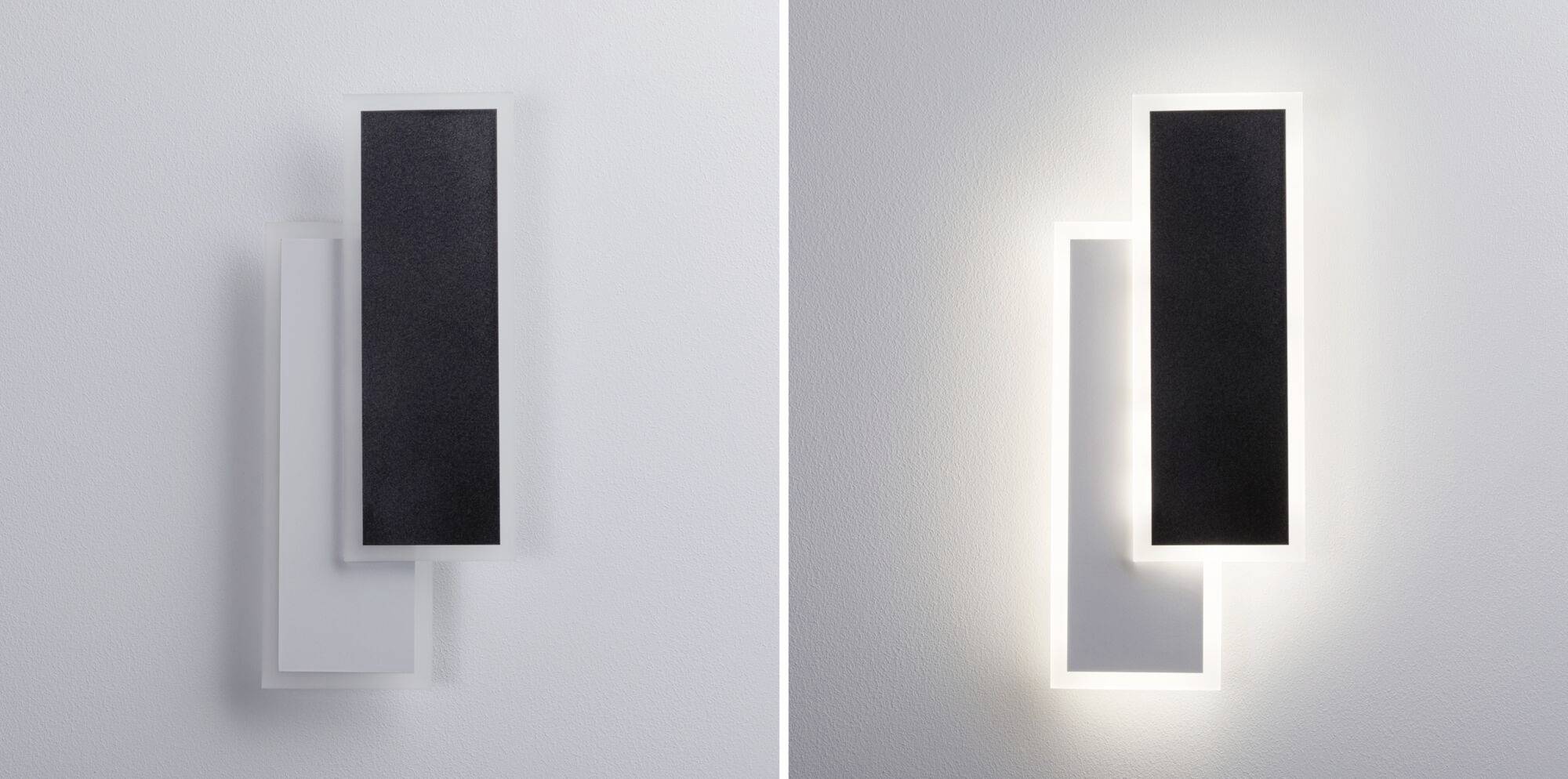 Paulmann 71167 LED-Wandleuchte 8W LED Weiß, Schwarz