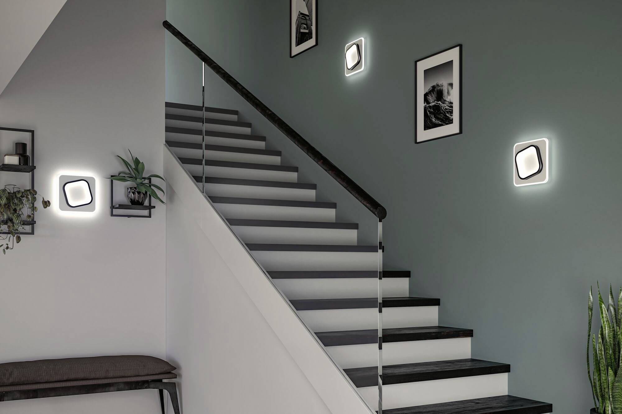 Paulmann 71164 LED-Wandleuchte 13W LED Weiß, Schwarz