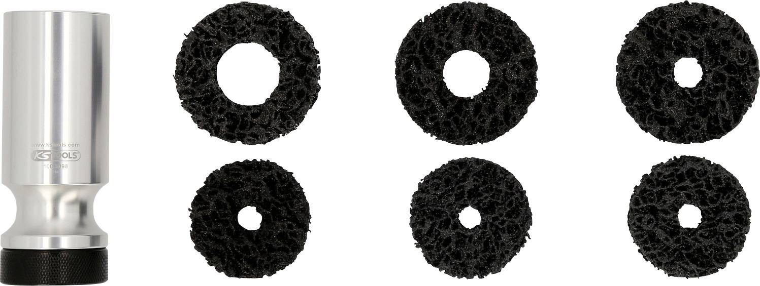KS Tools 100.5090 Stehbolzen-Radnabenschleifer-Satz, Ø 50 / 60 mm, 7-tlg