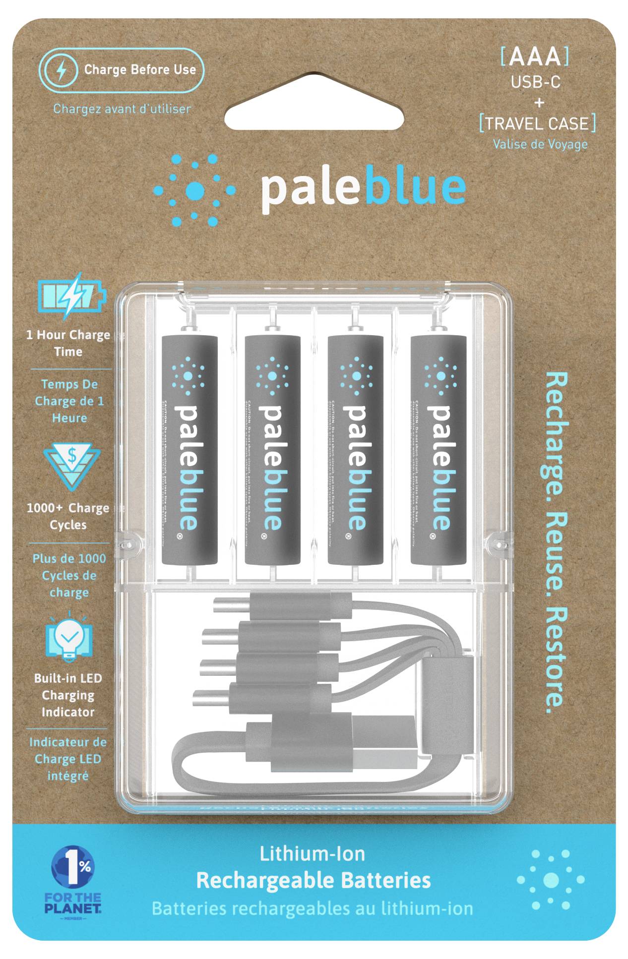 Paleblue Micro (AAA)-Akku Li-Ion 600 1.5 V 4 St.