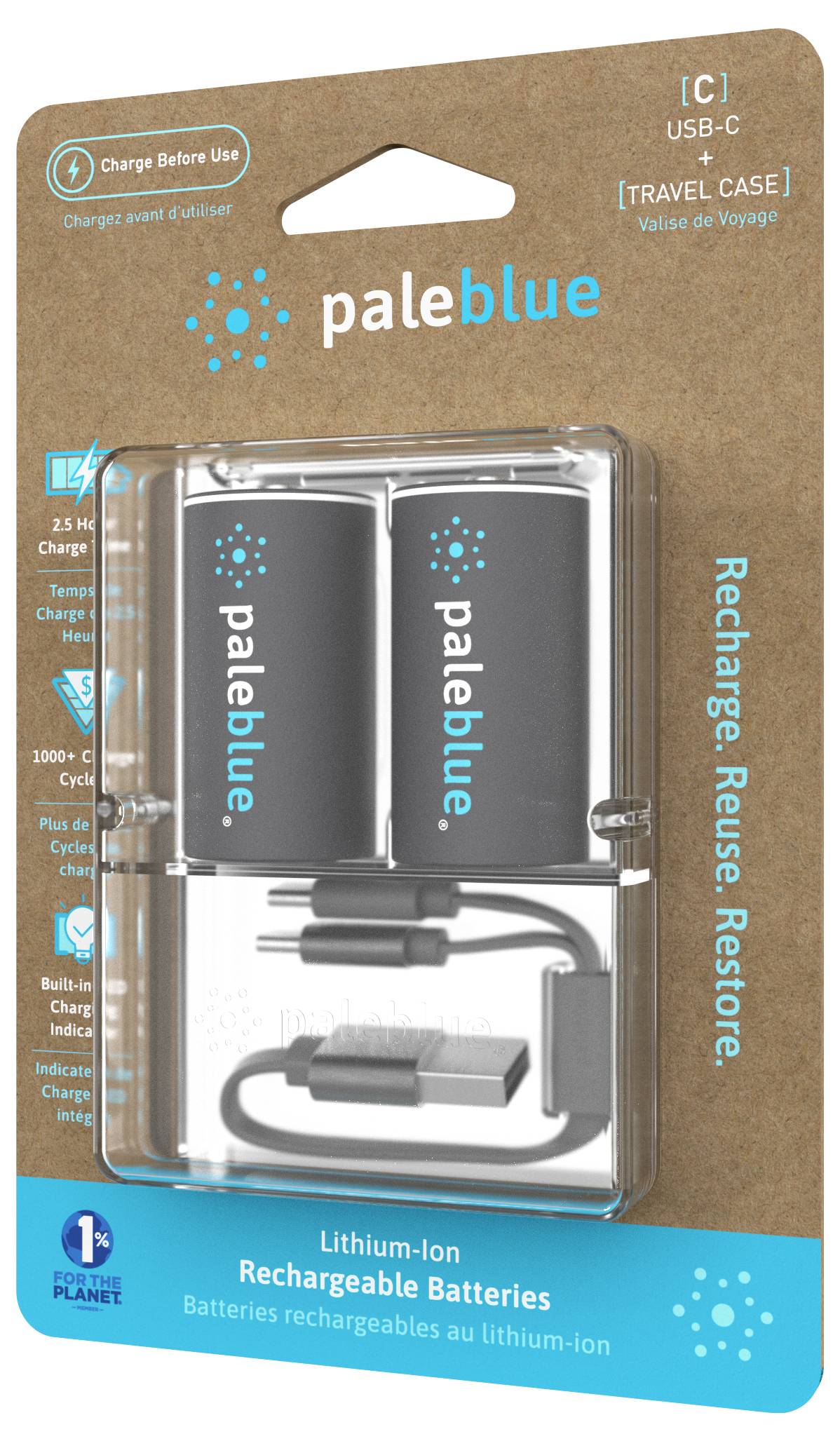 Paleblue Baby (C)-Akku Li-Ion 3700 1.5 V 2 St.