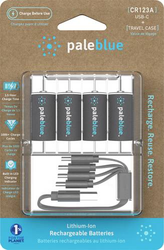 Paleblue Spezial-Akku CR123 Li-Ion 3 V 860 mAh 4 St.