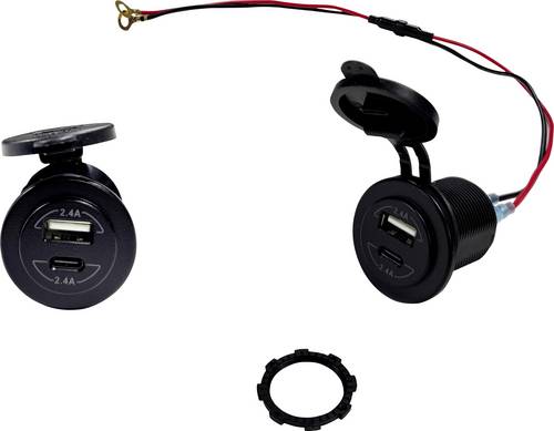 HP Autozubehör Dual USB+C Einbausteckdose